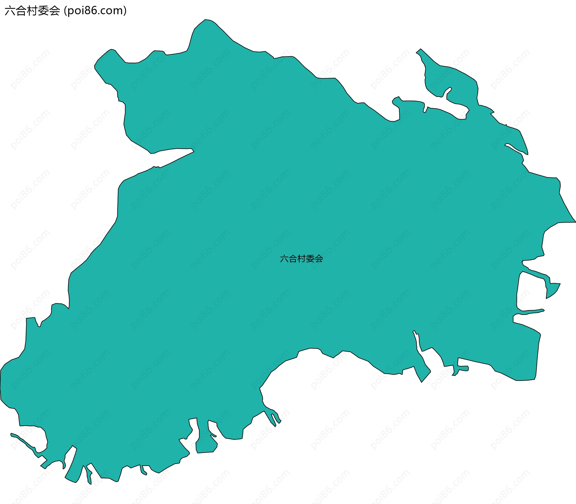 六合村委会边界地图