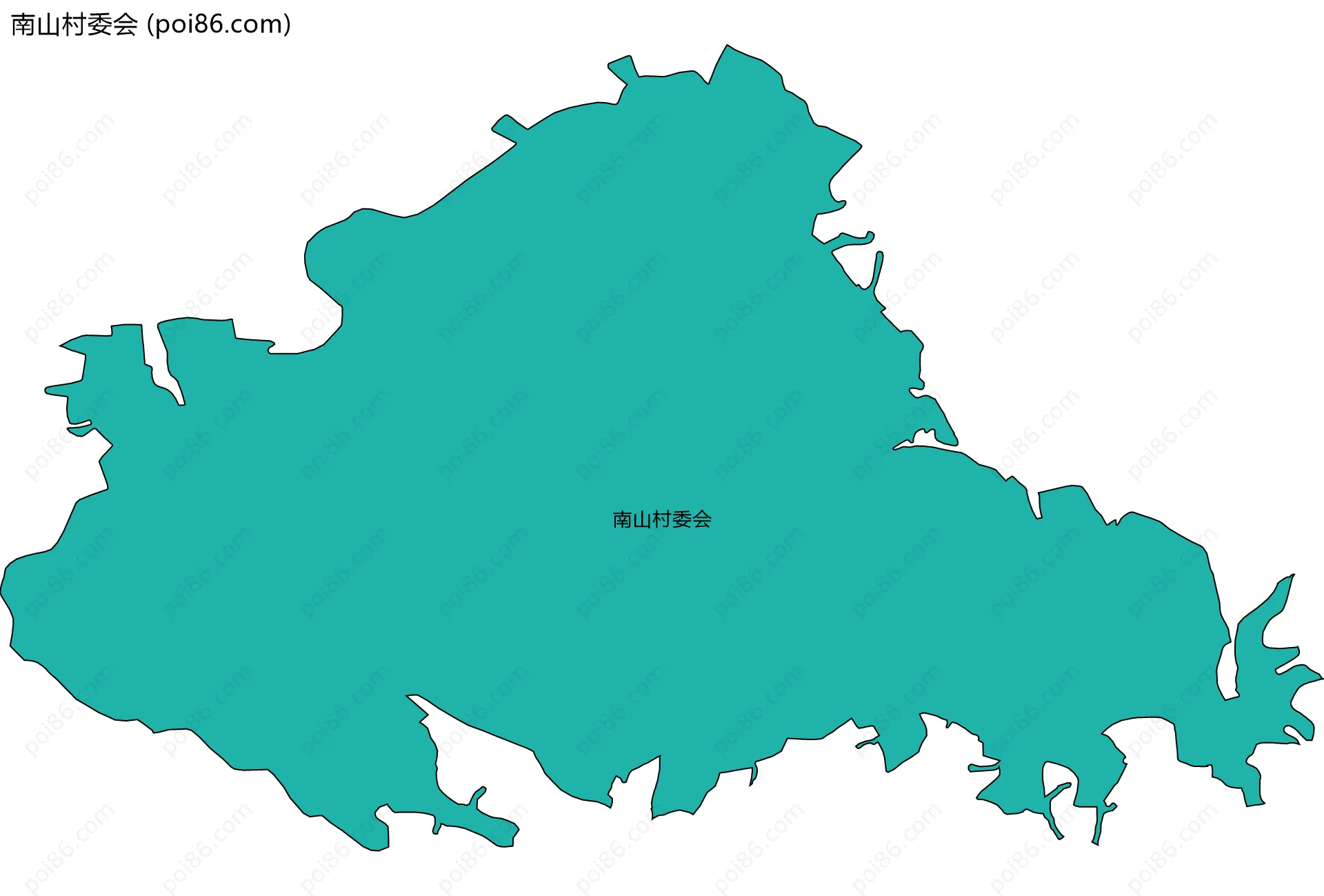 南山村委会边界地图