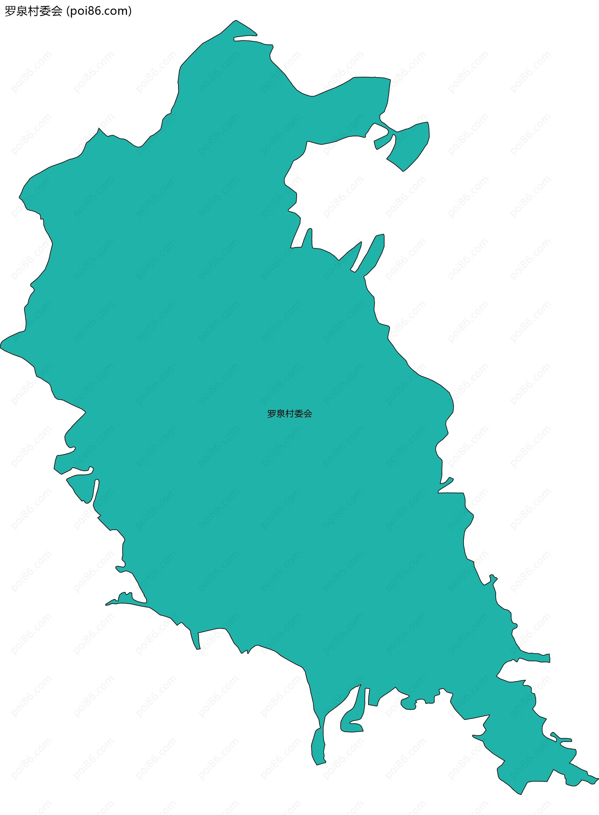 罗泉村委会边界地图