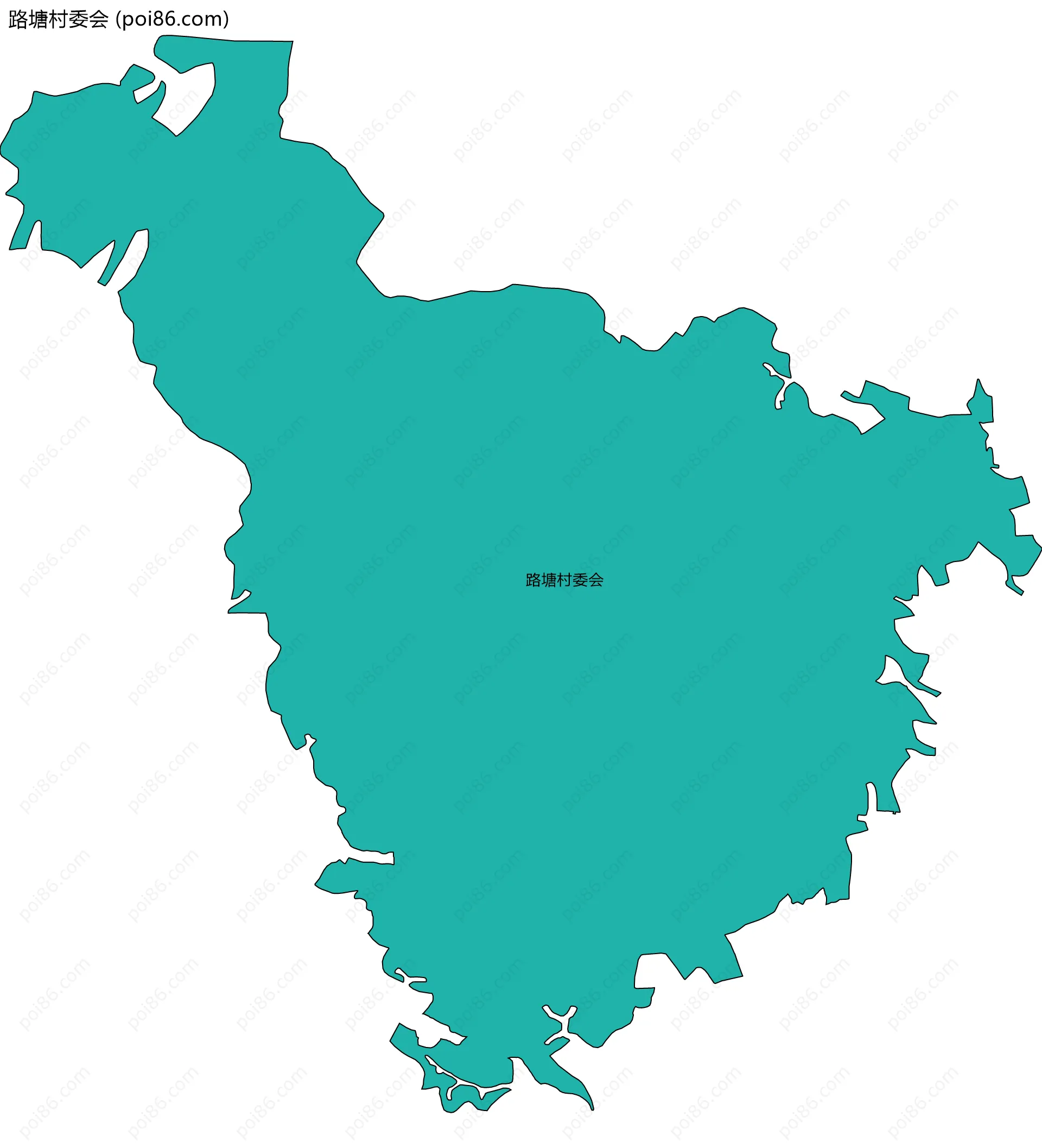 路塘村委会边界地图