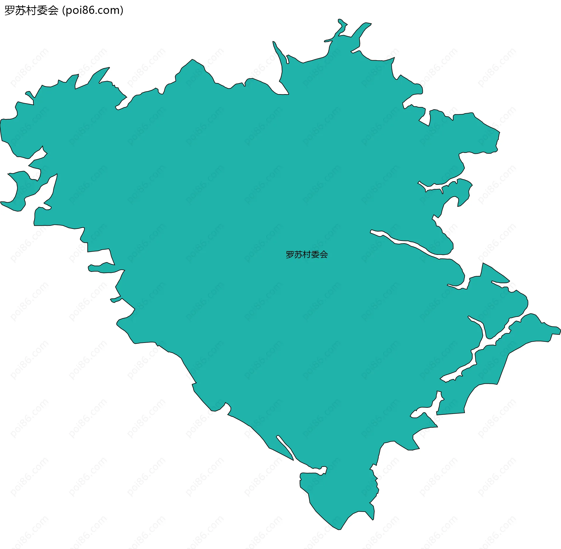 罗苏村委会边界地图