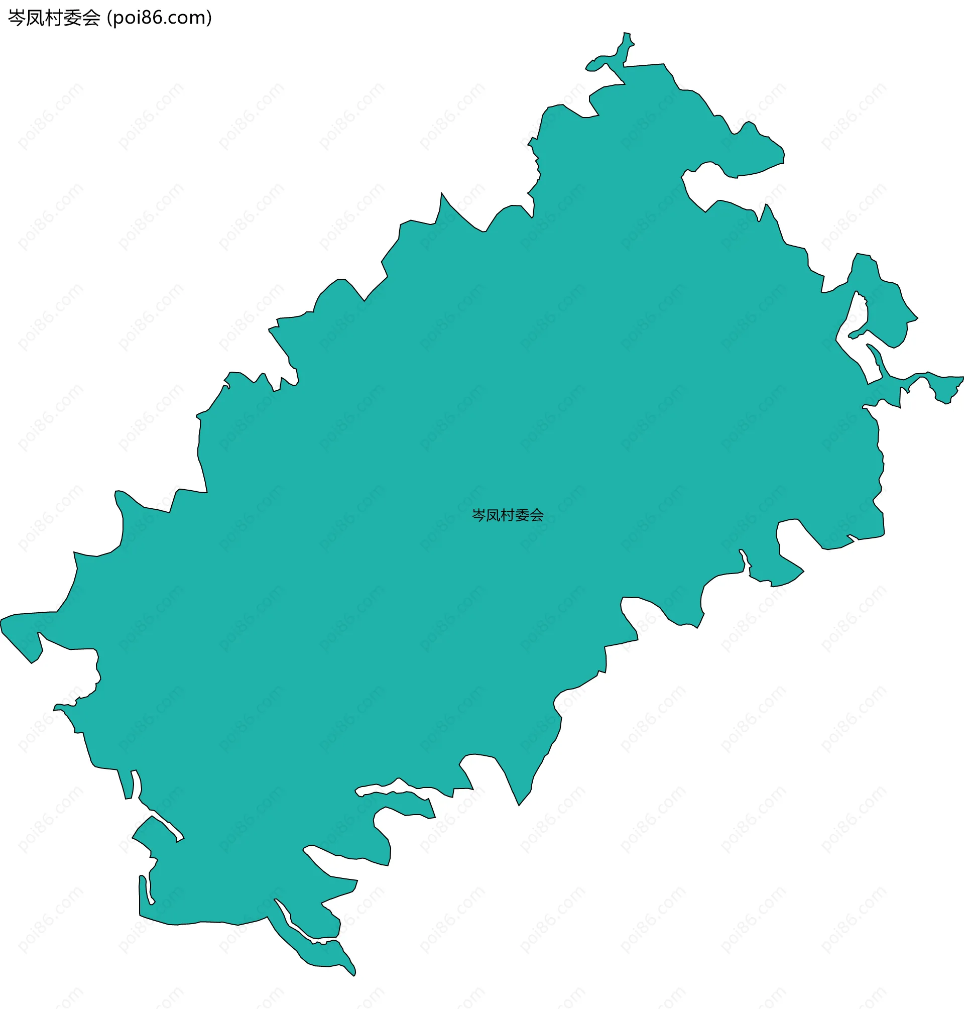 岑凤村委会边界地图
