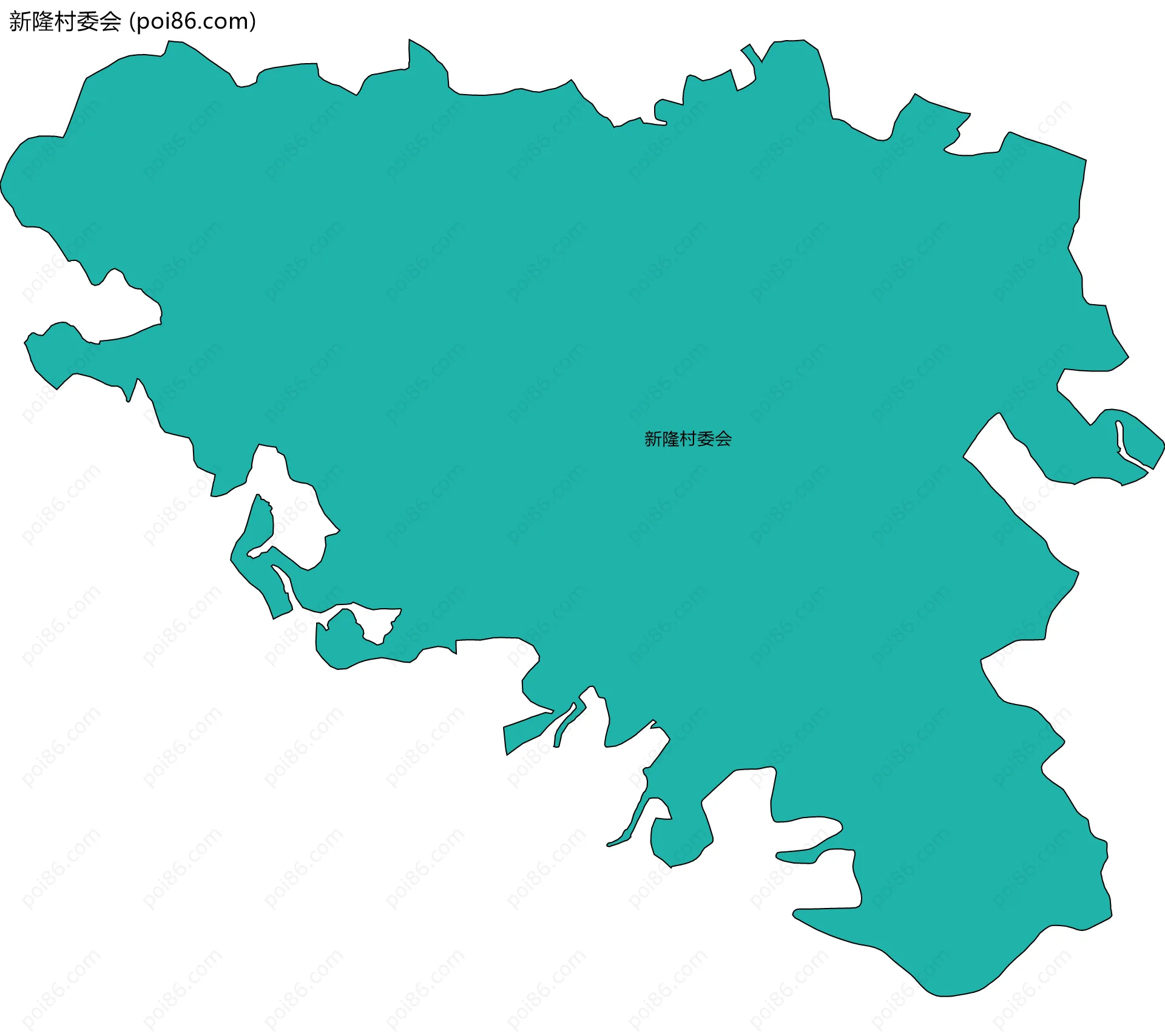 新隆村委会边界地图