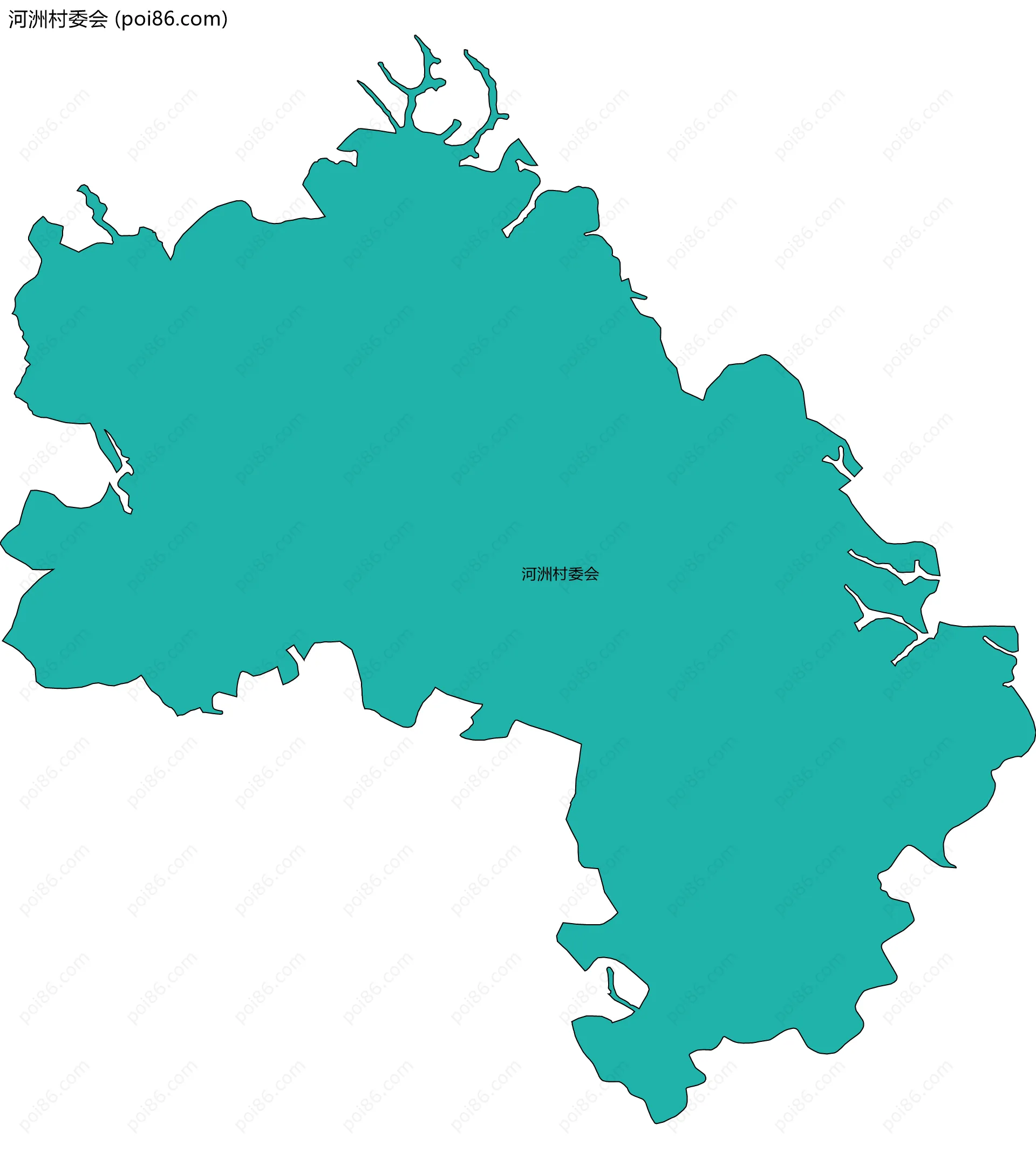 河洲村委会边界地图