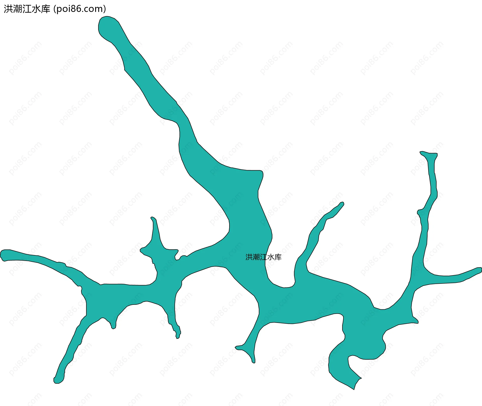 洪潮江水库边界地图