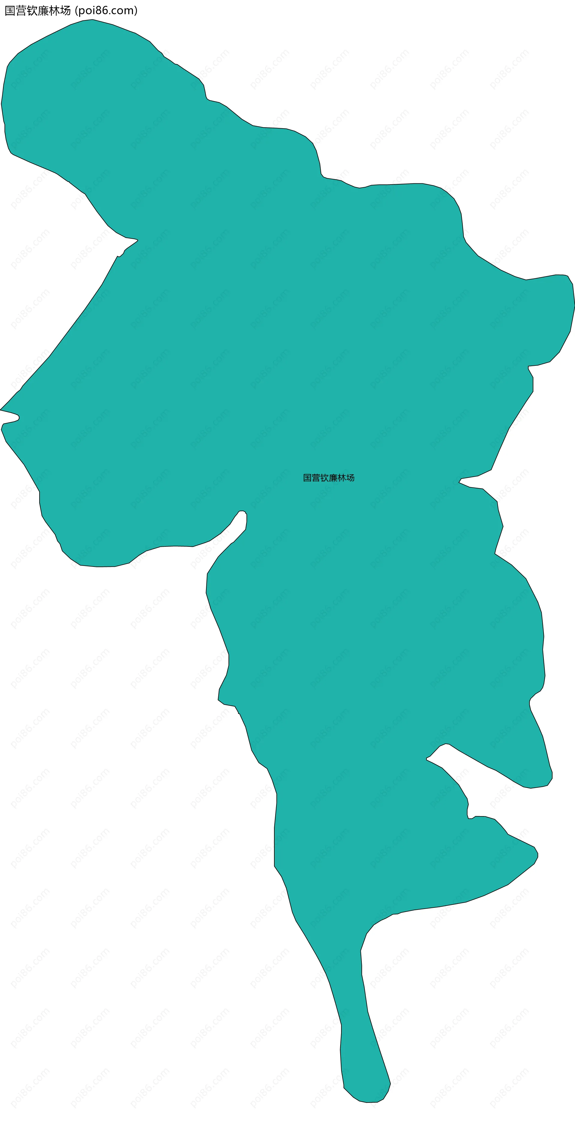 国营钦廉林场边界地图