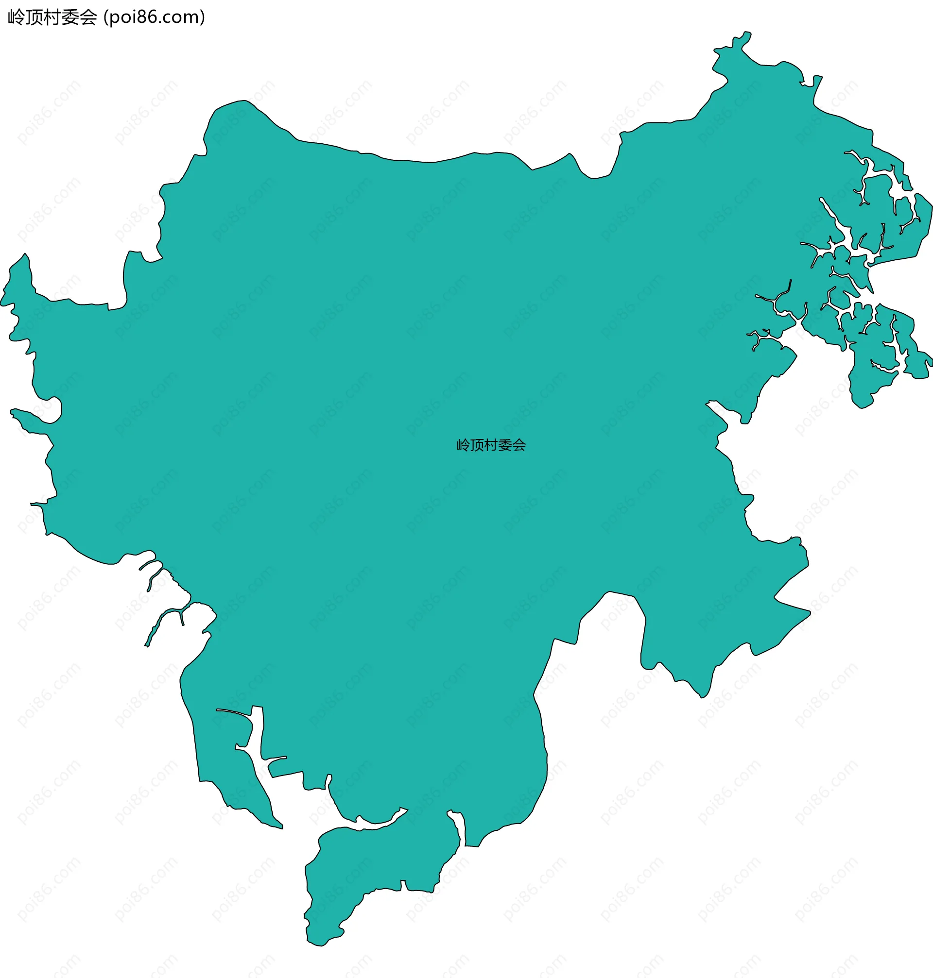 岭顶村委会边界地图