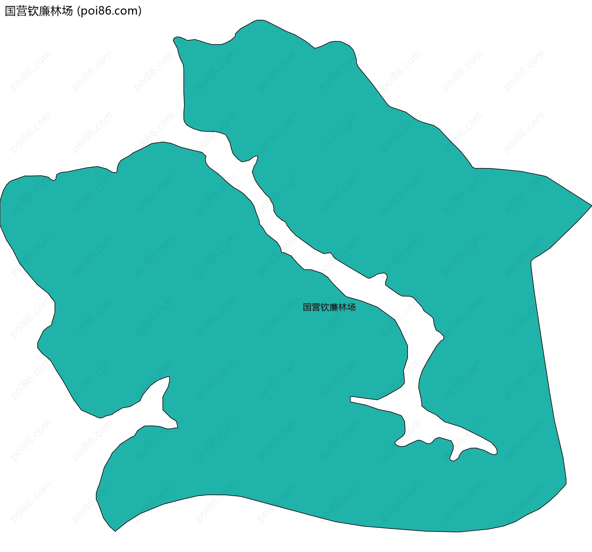 国营钦廉林场边界地图