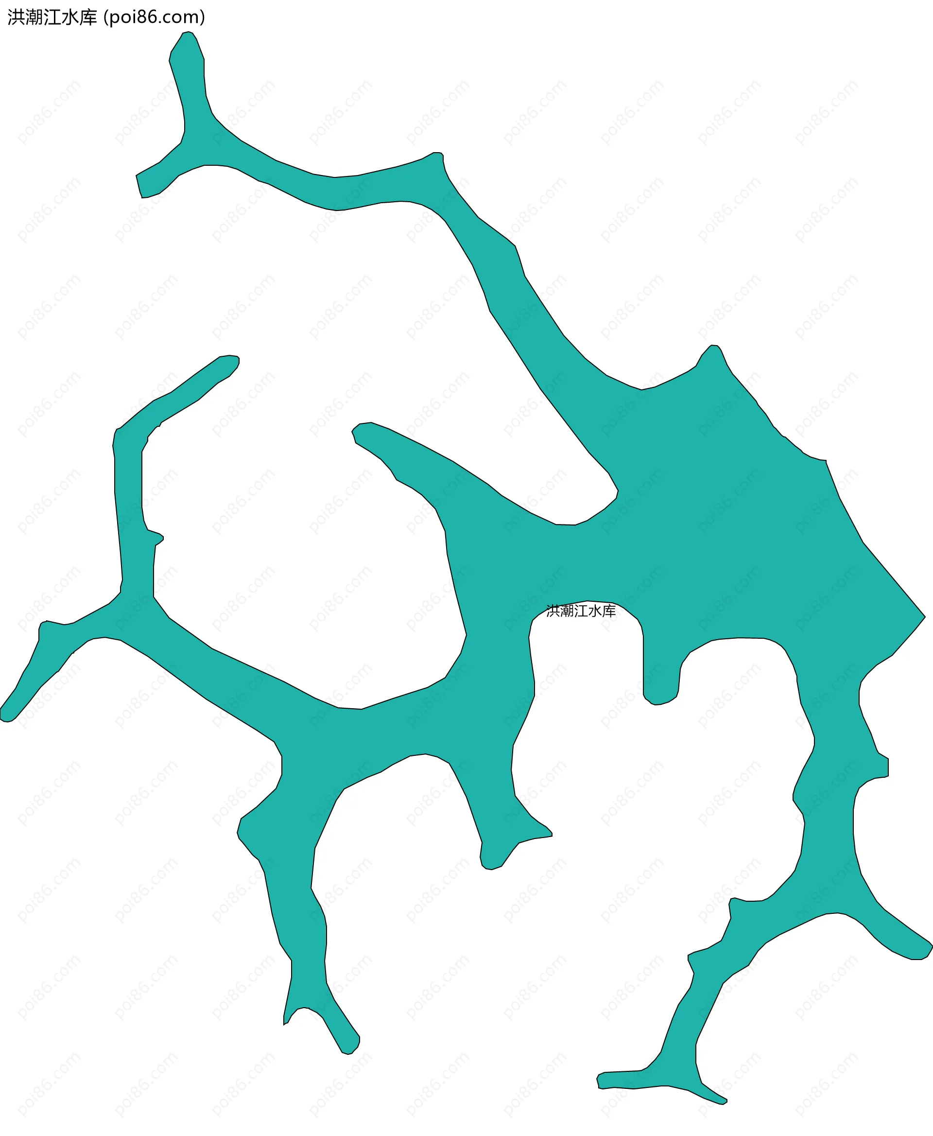 洪潮江水库边界地图