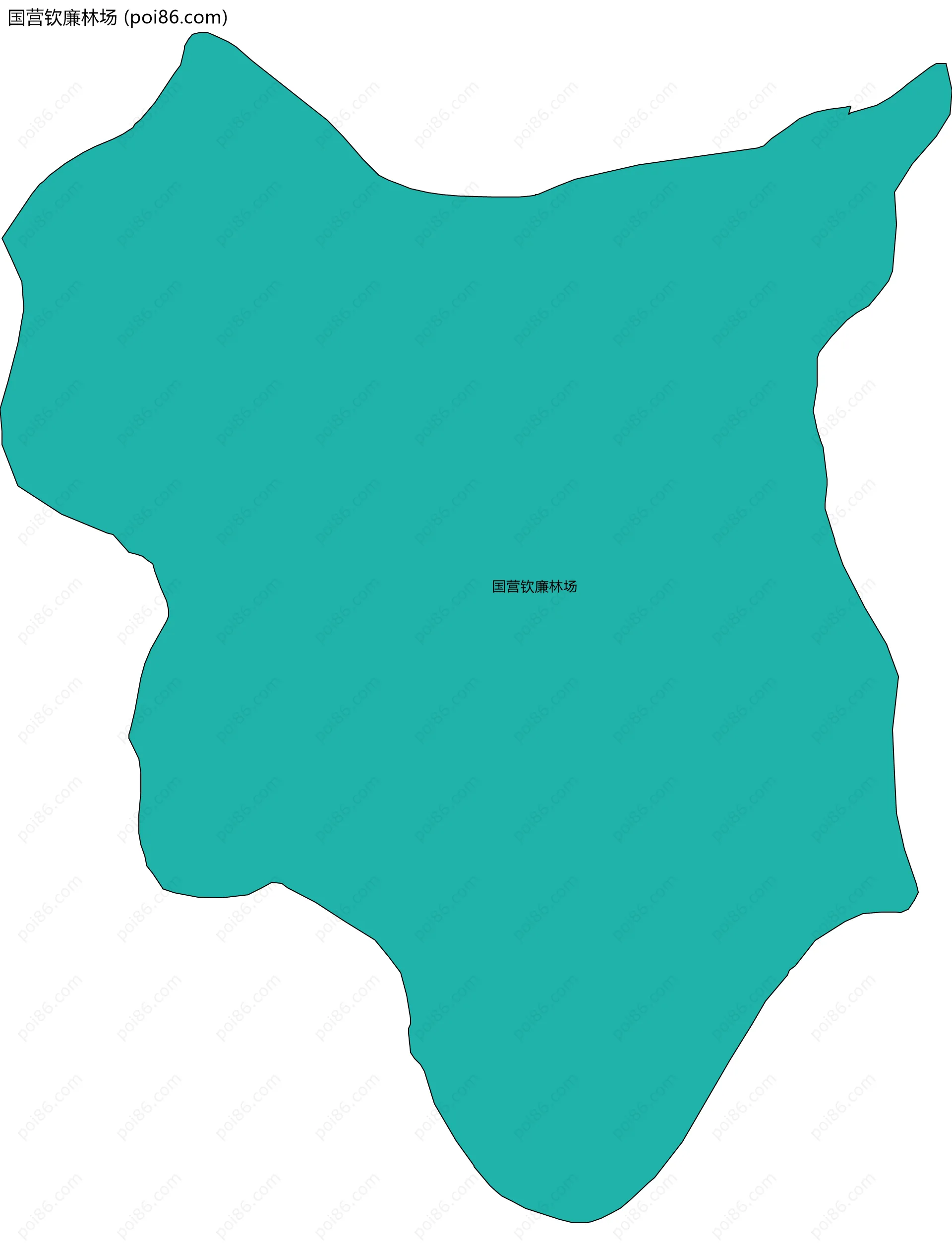 国营钦廉林场边界地图