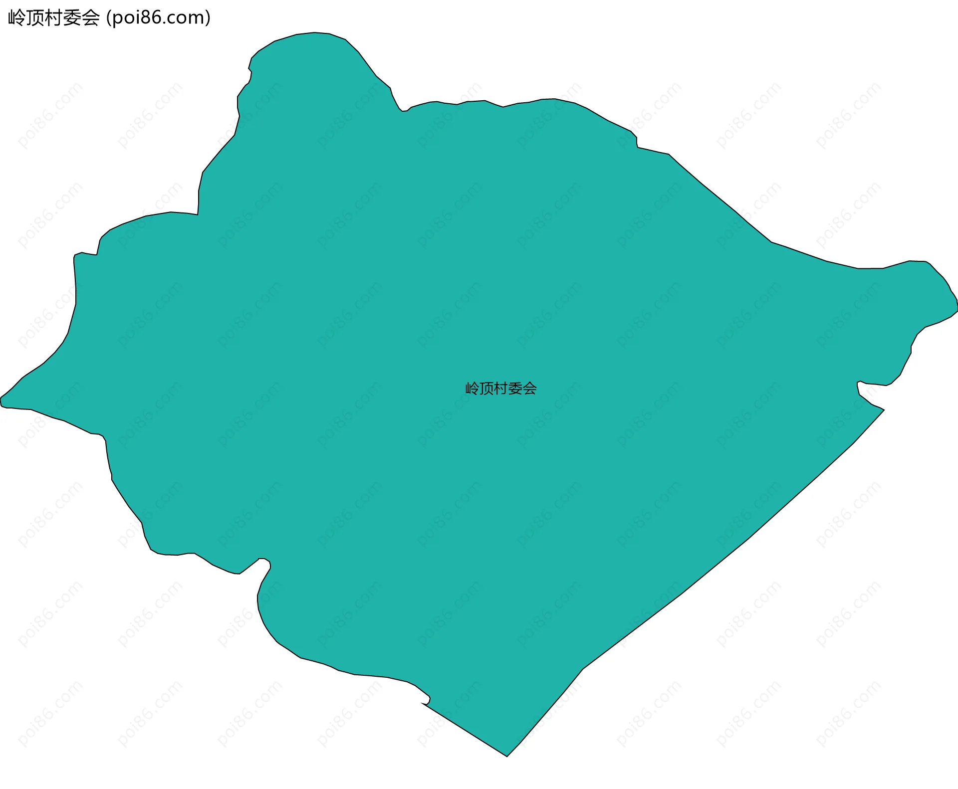 岭顶村委会边界地图