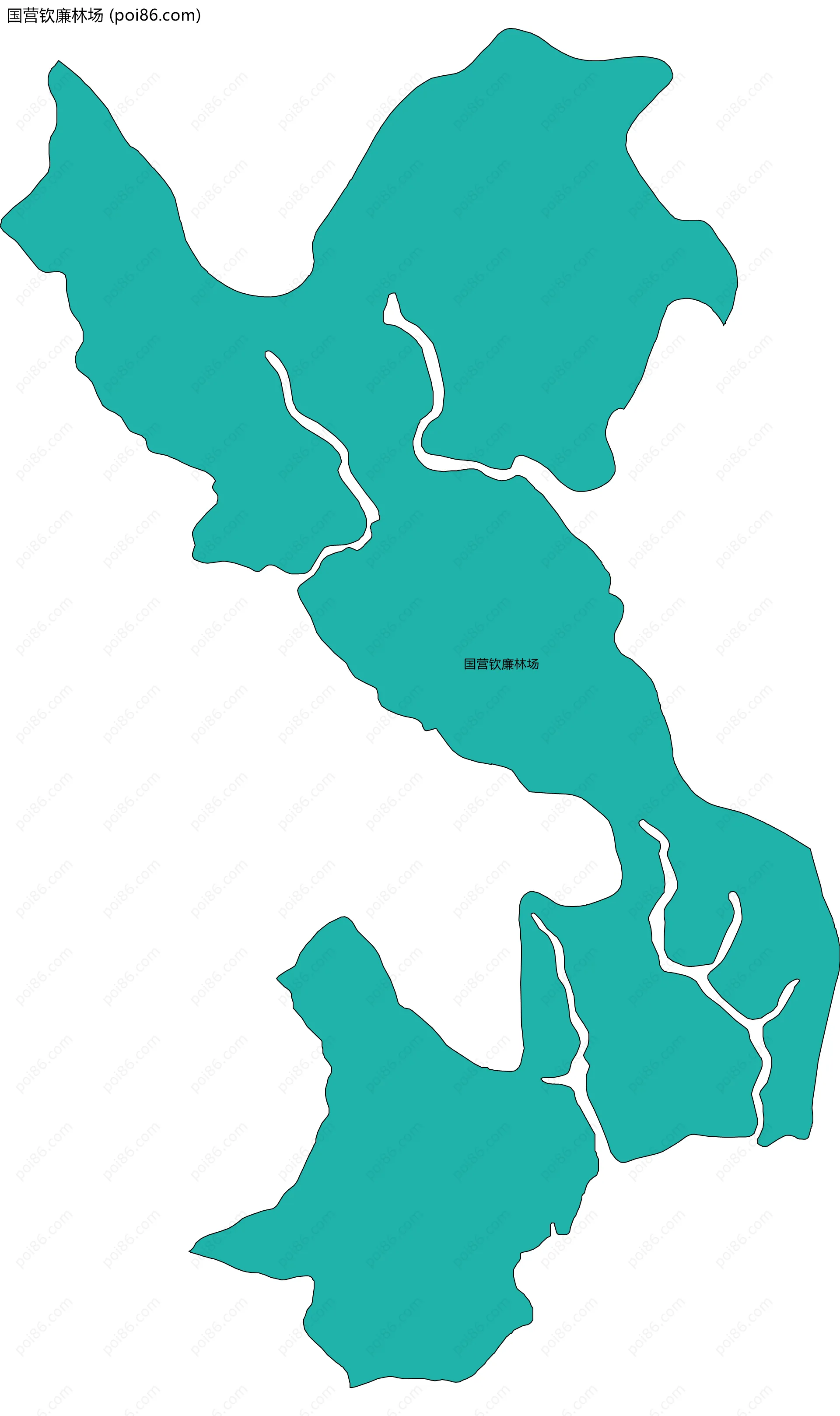 国营钦廉林场边界地图