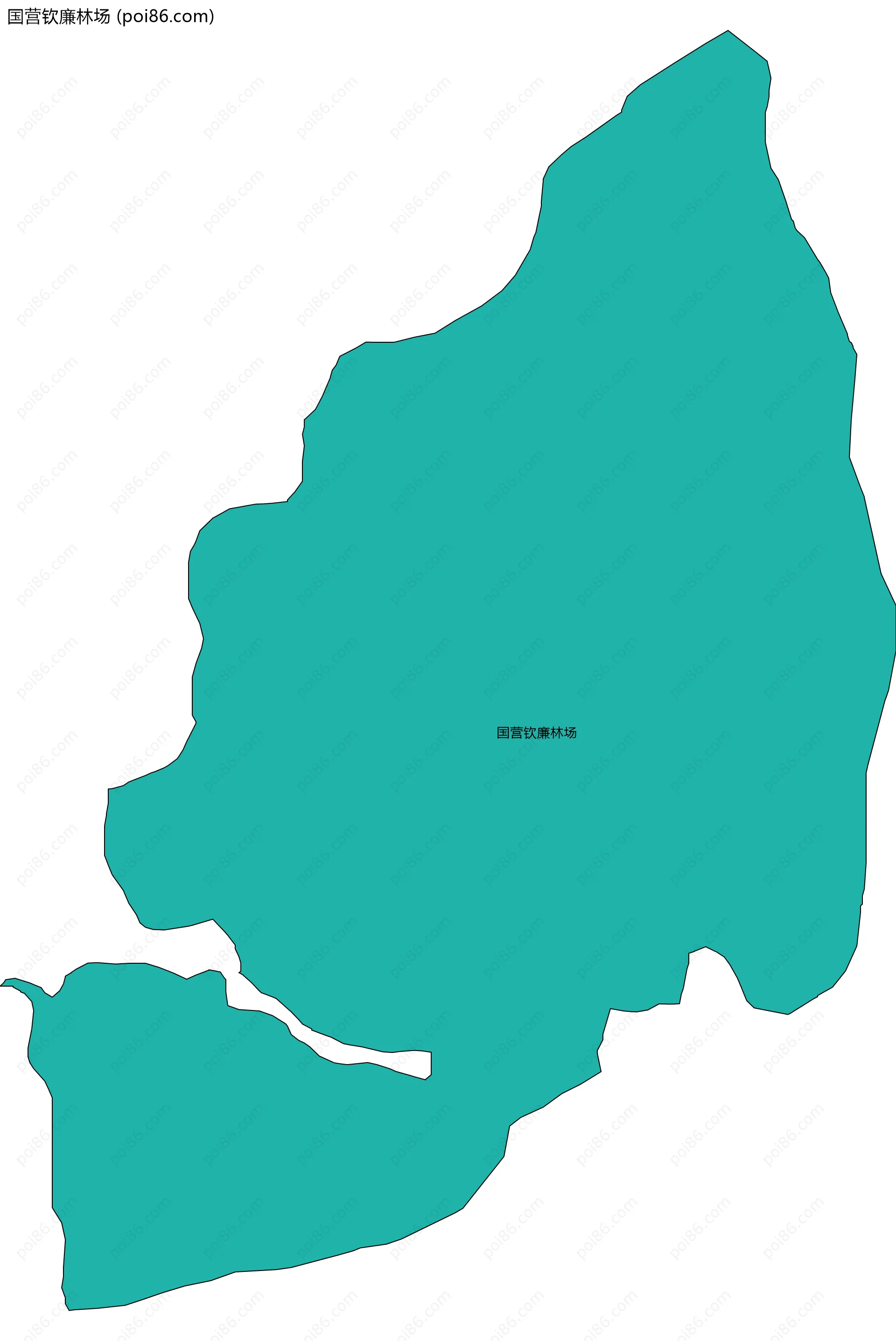 国营钦廉林场边界地图