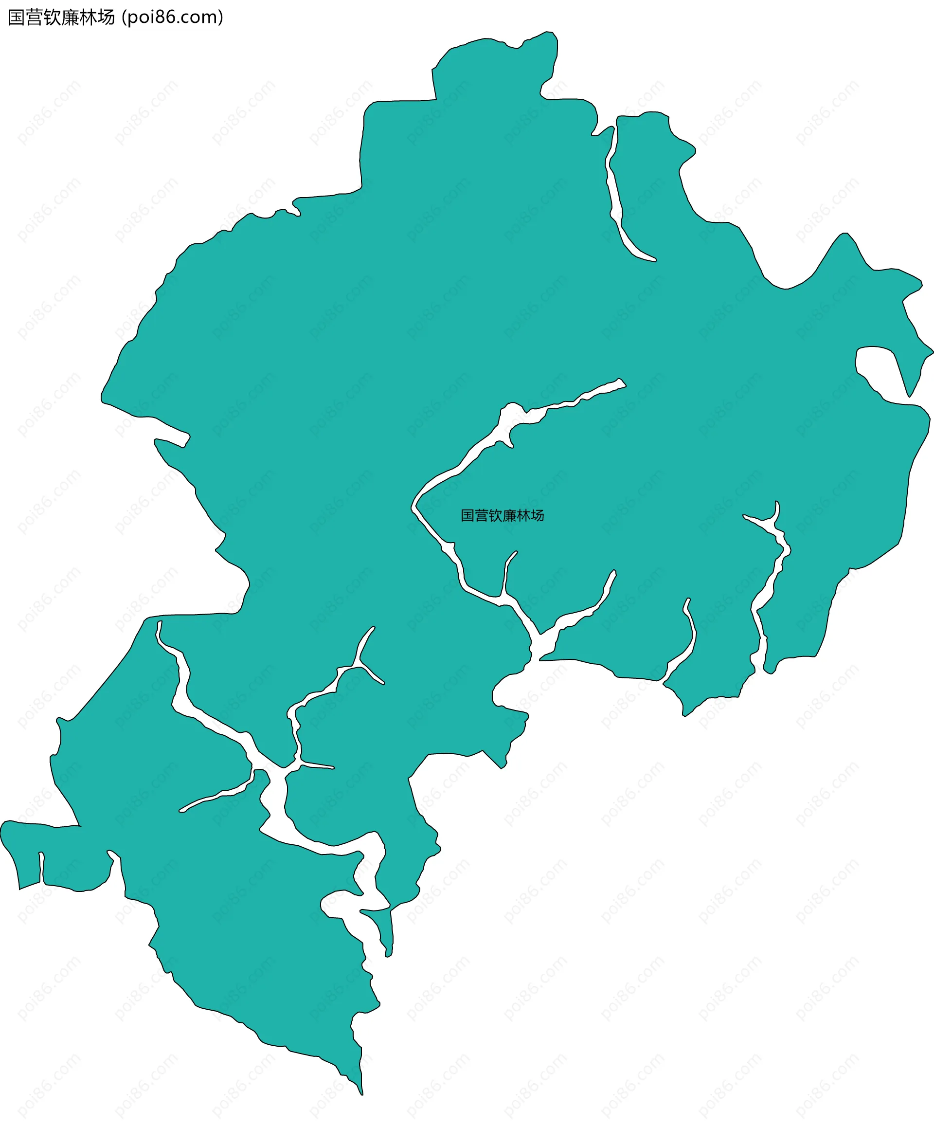 国营钦廉林场边界地图