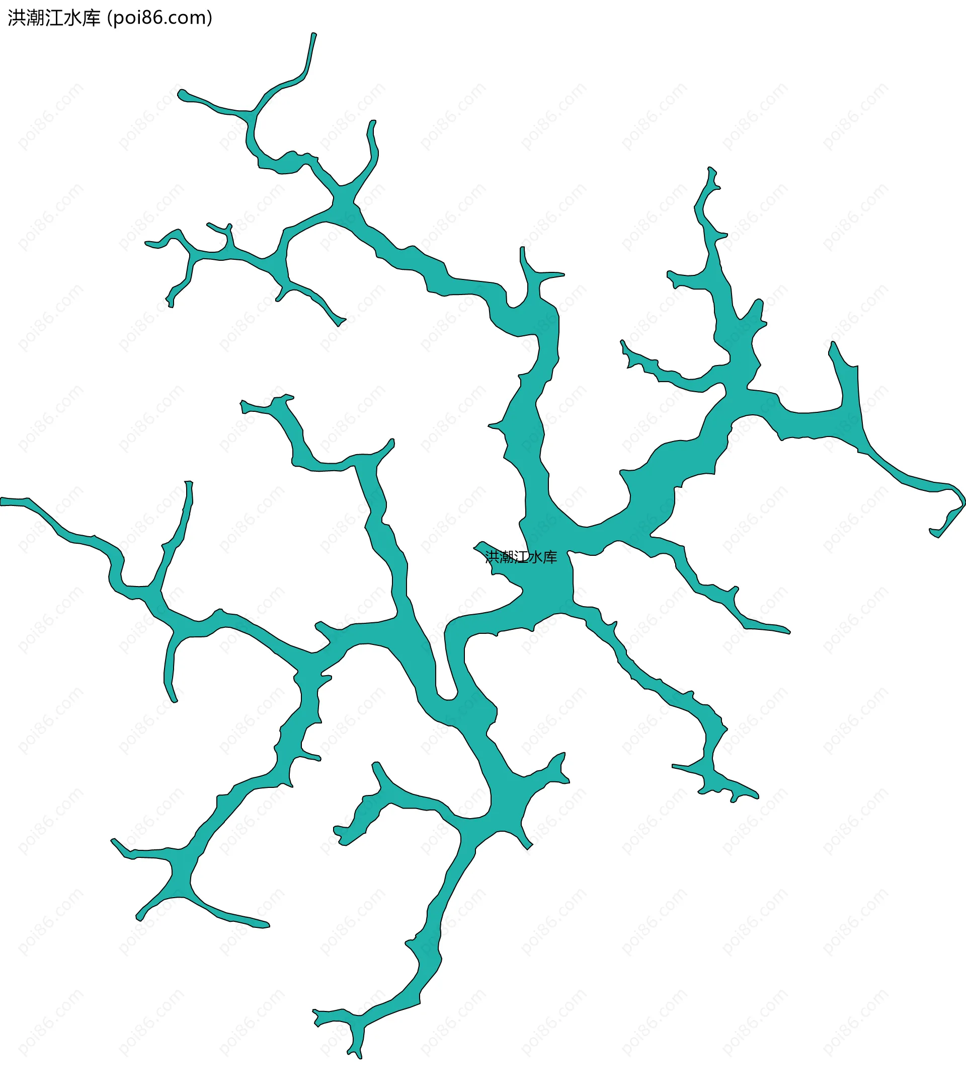 洪潮江水库边界地图