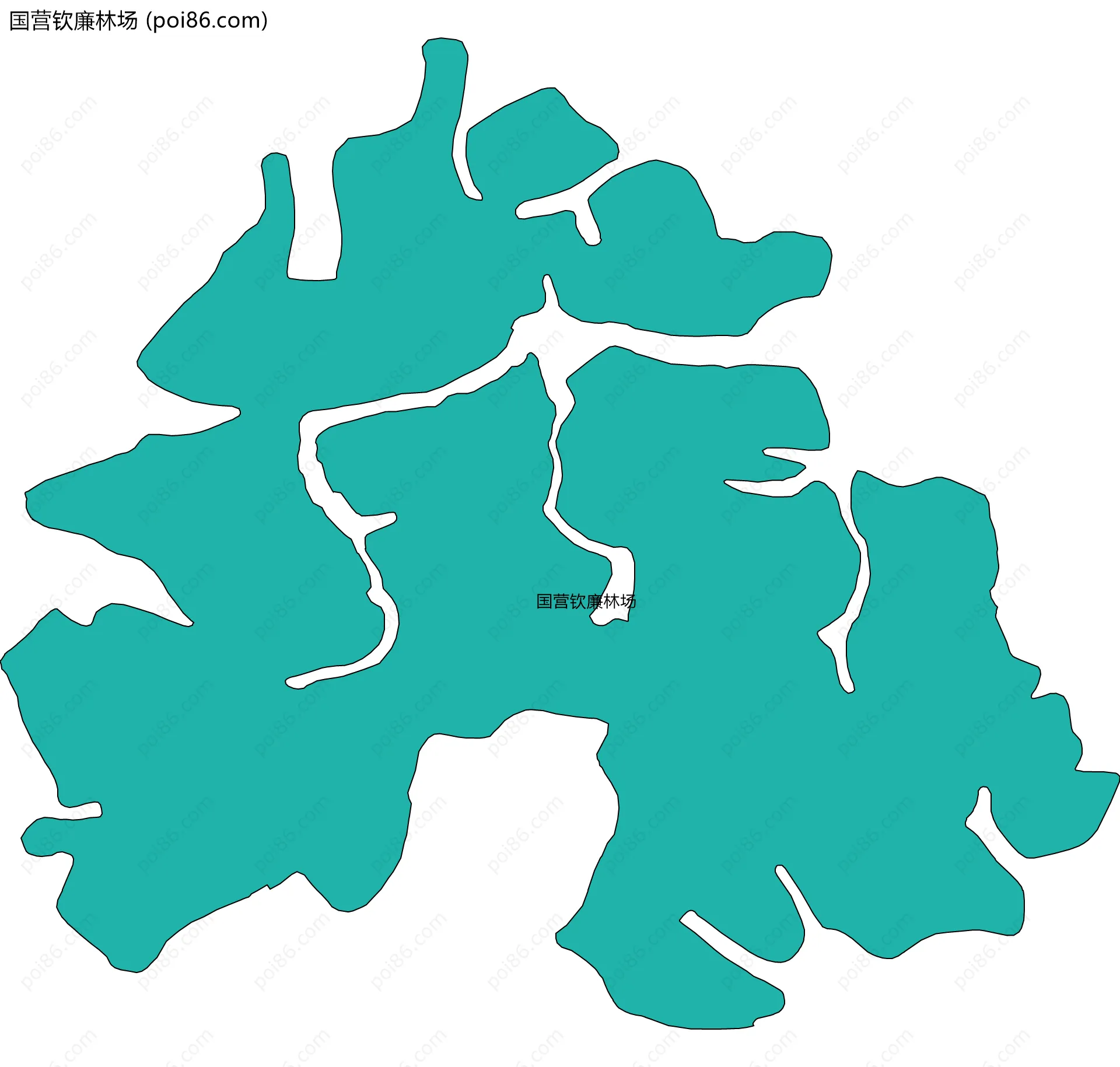 国营钦廉林场边界地图