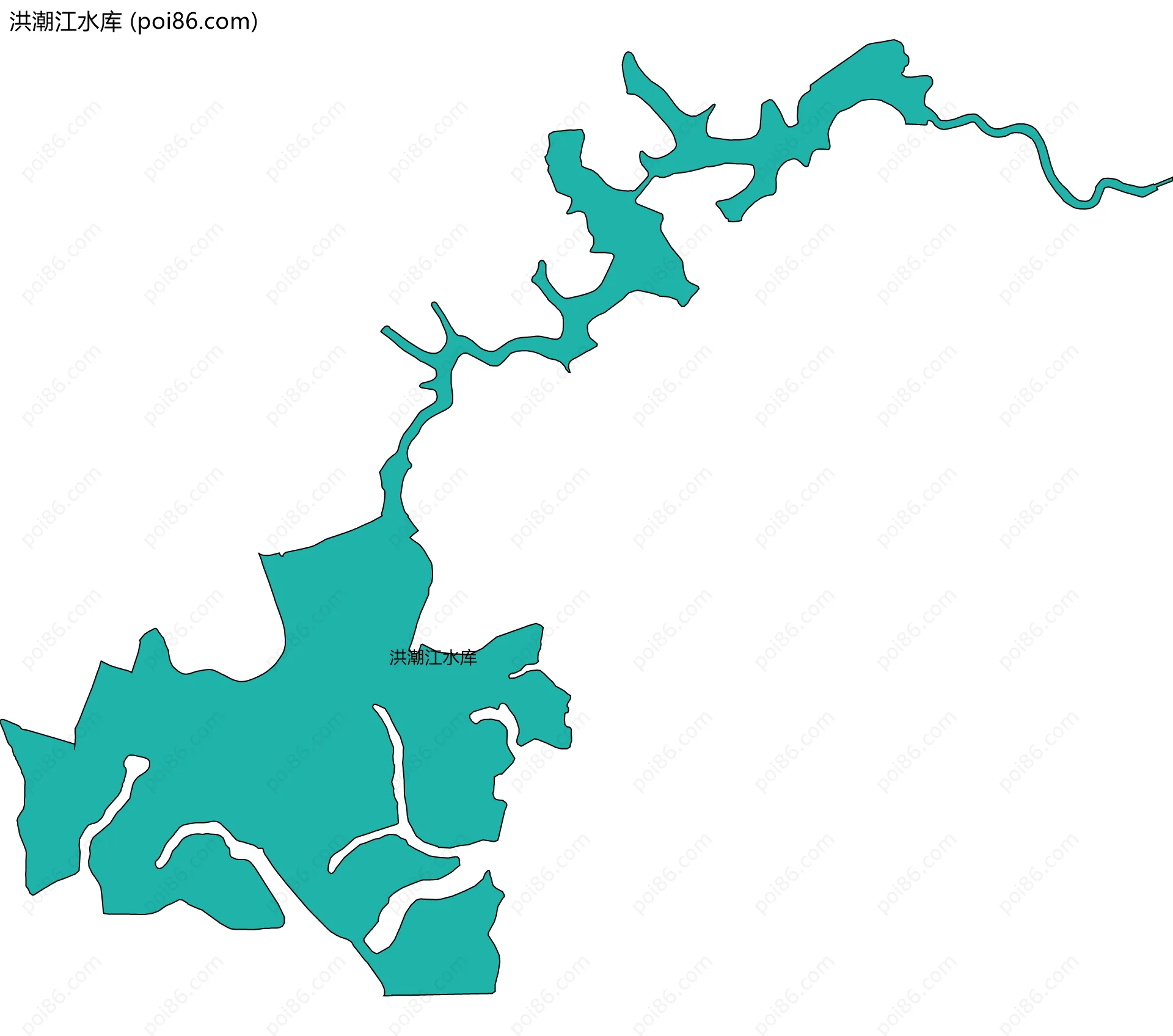 洪潮江水库边界地图