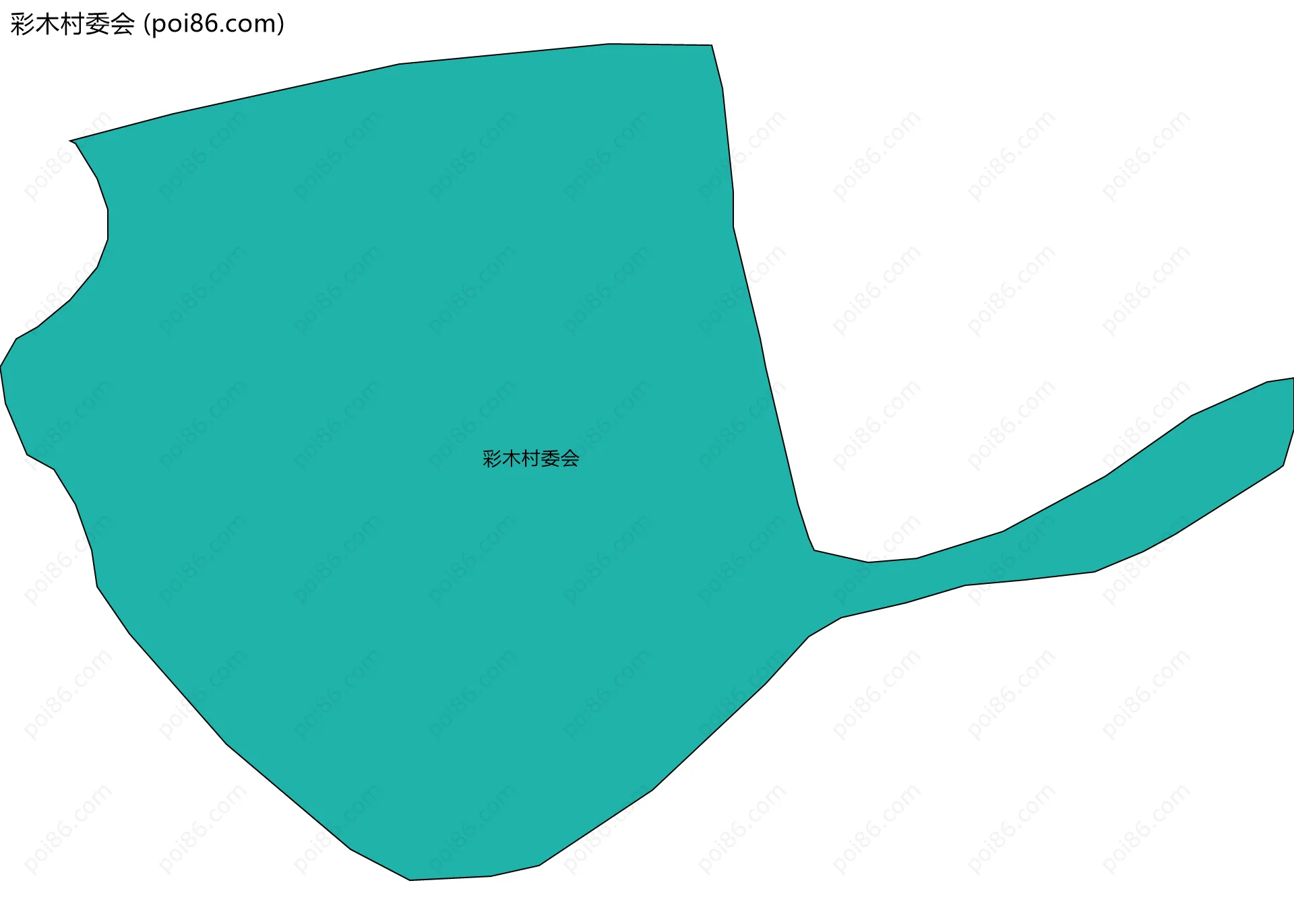 彩木村委会边界地图