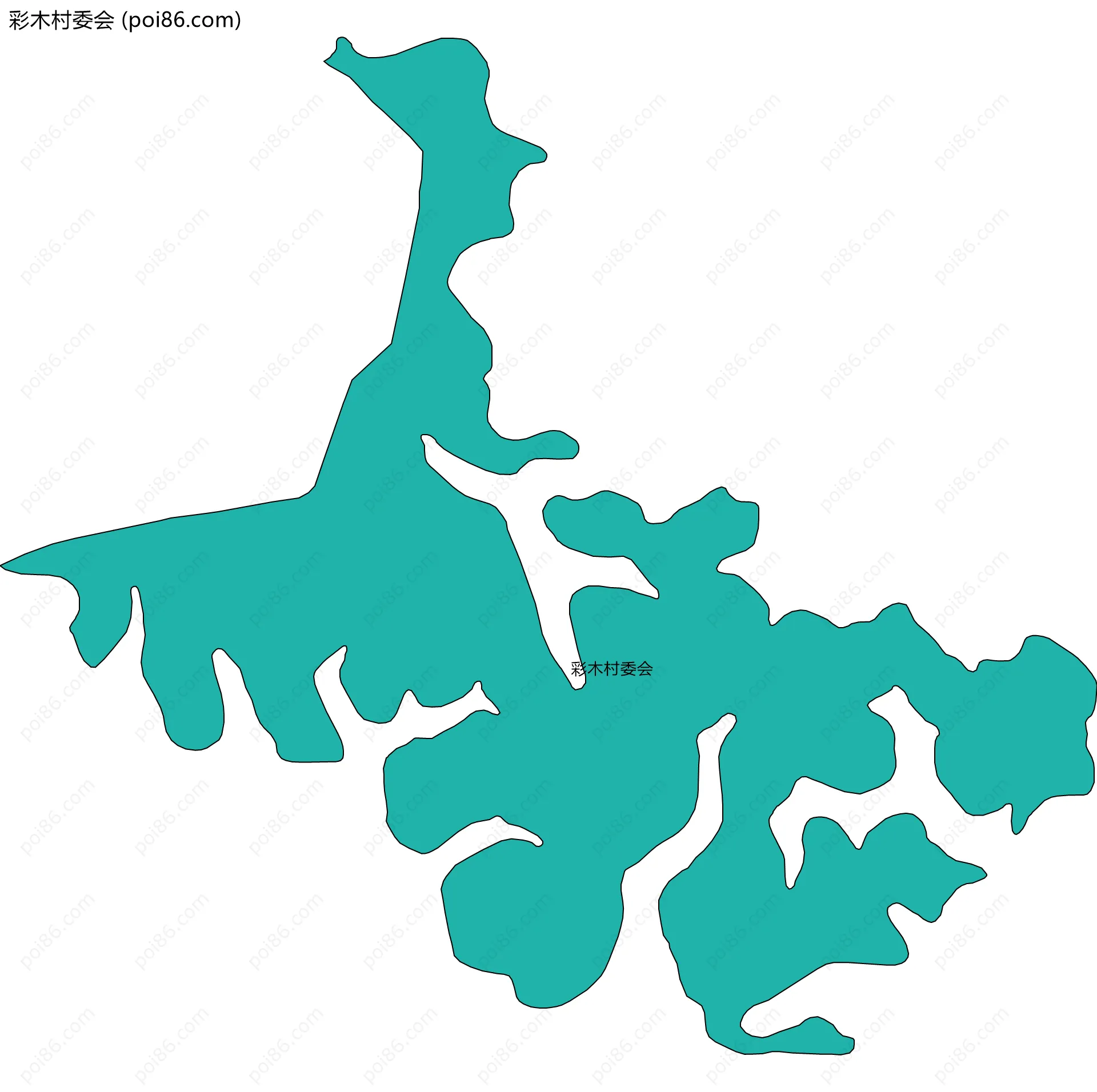 彩木村委会边界地图
