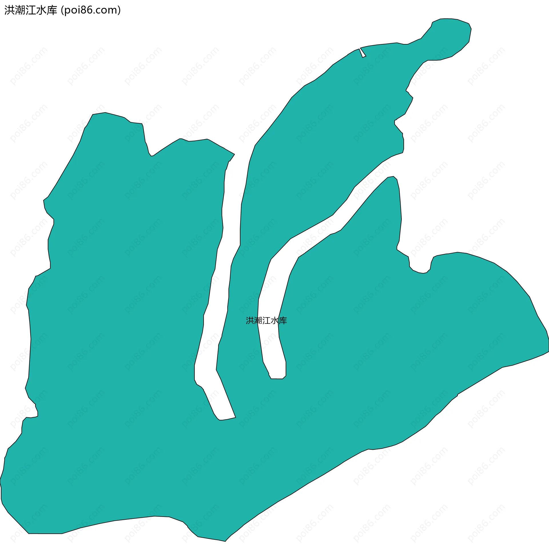 洪潮江水库边界地图