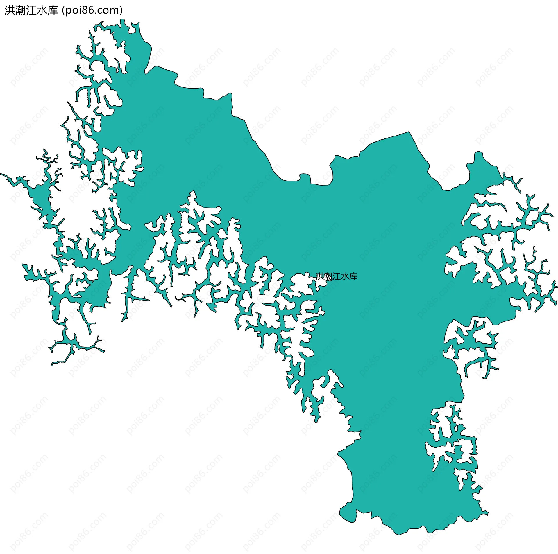 洪潮江水库边界地图