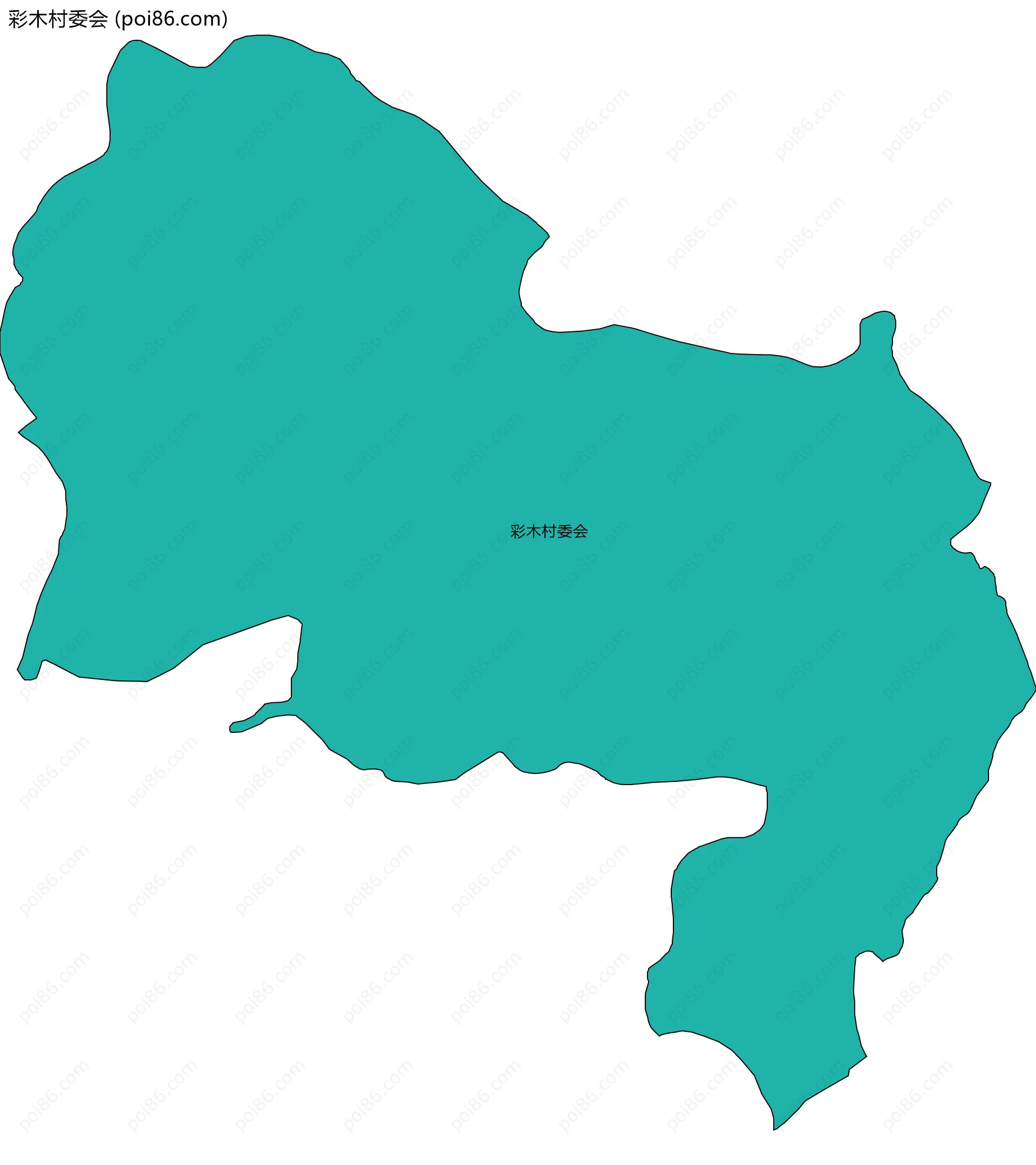 彩木村委会边界地图
