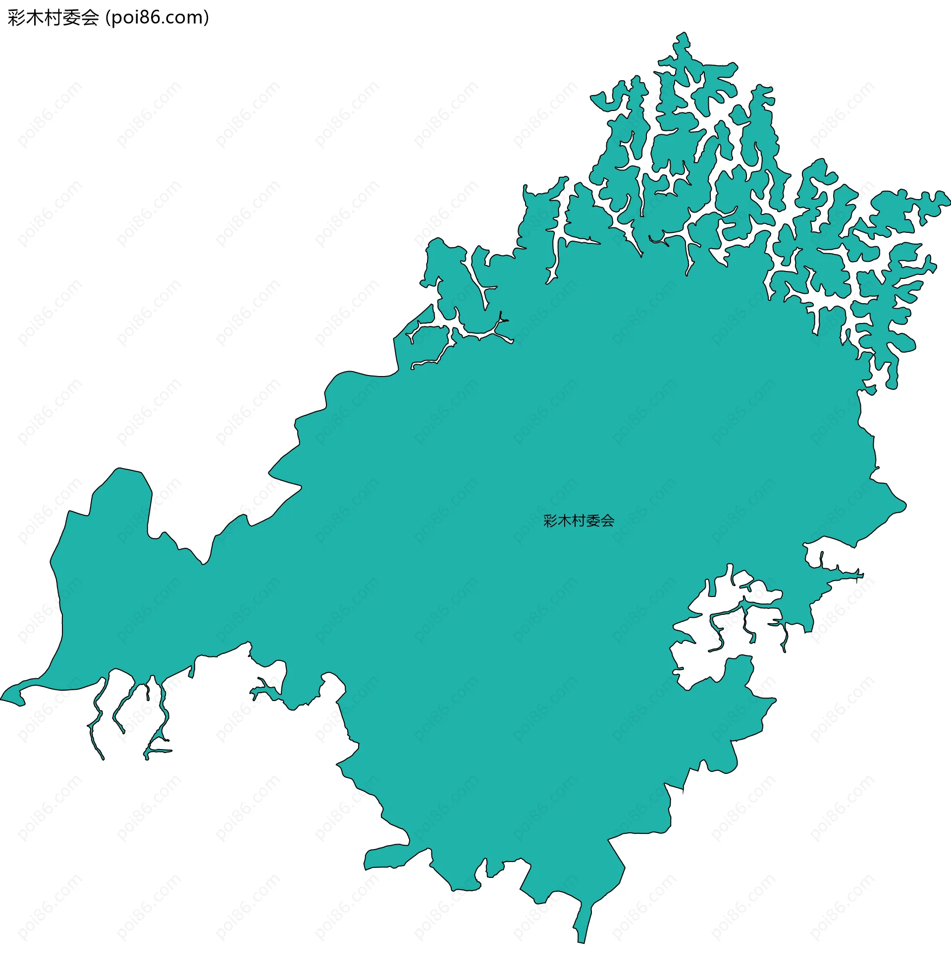 彩木村委会边界地图