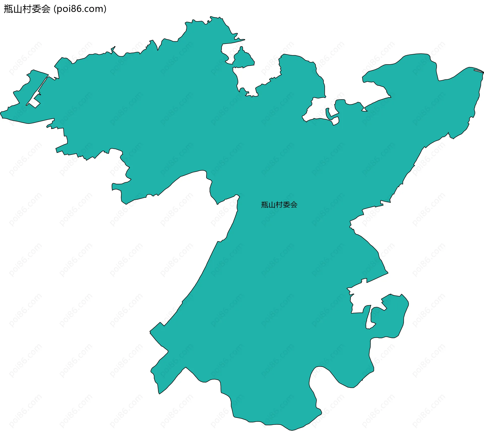 瓶山村委会边界地图