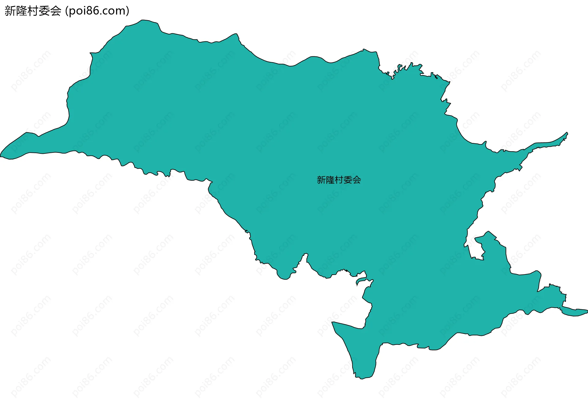 新隆村委会边界地图