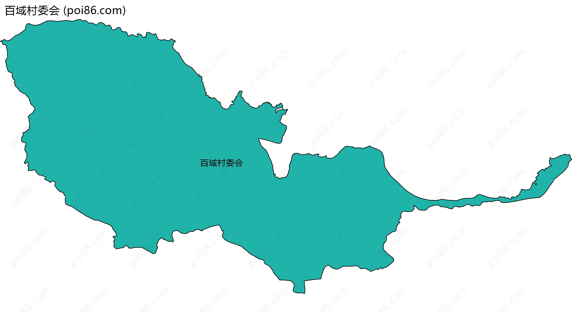 百域村委会边界地图