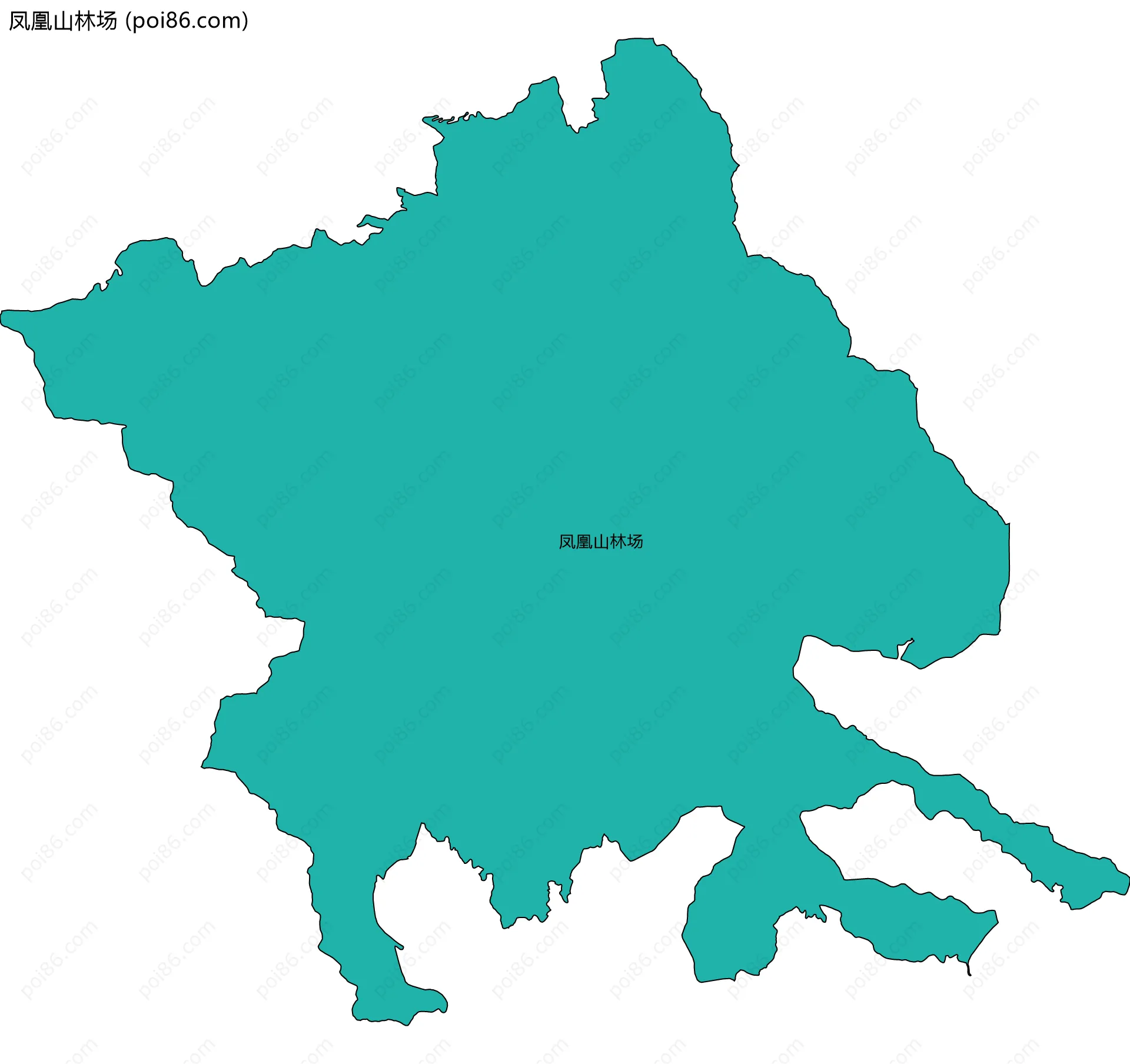凤凰山林场边界地图