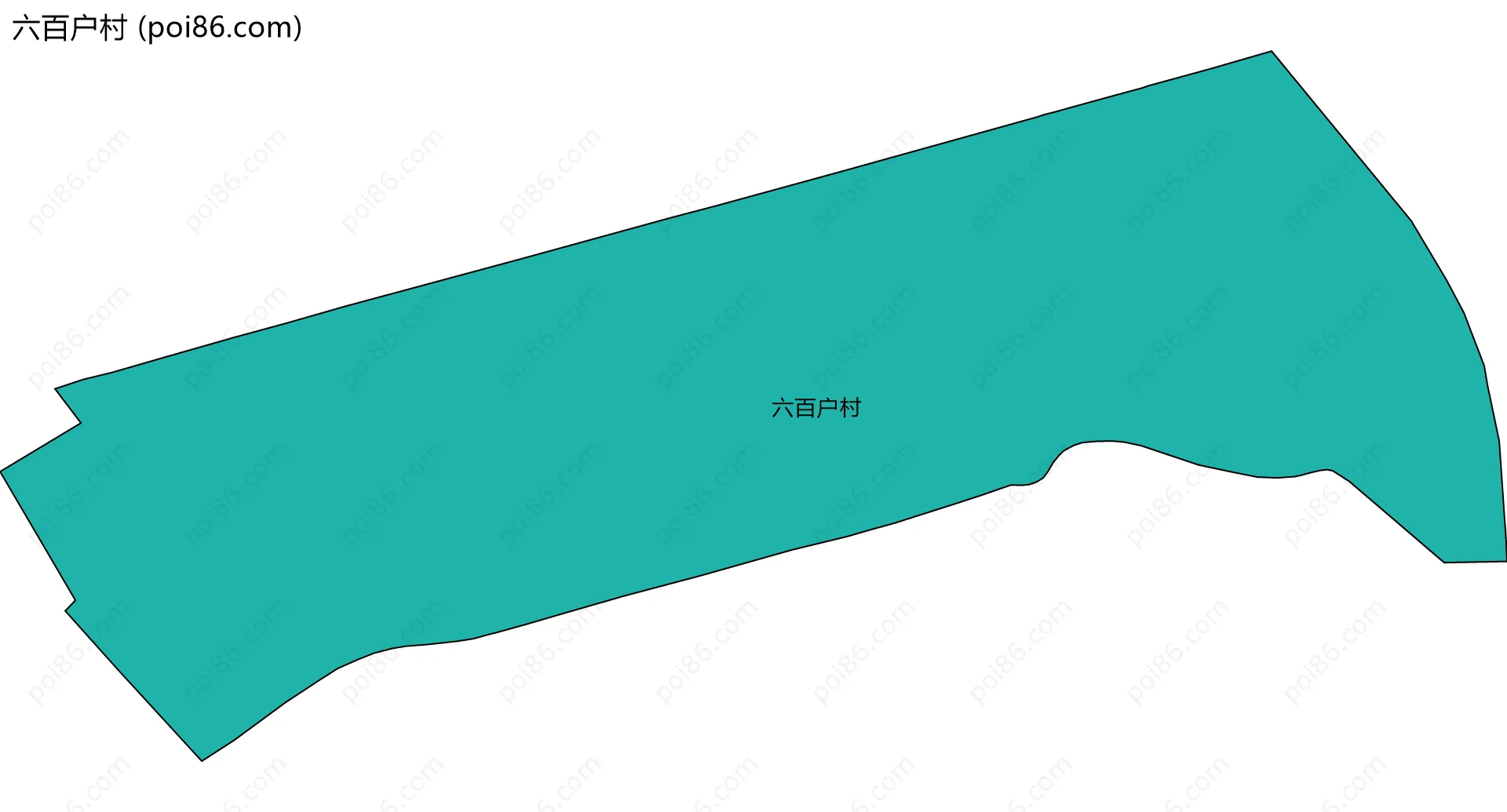 六百户村边界地图