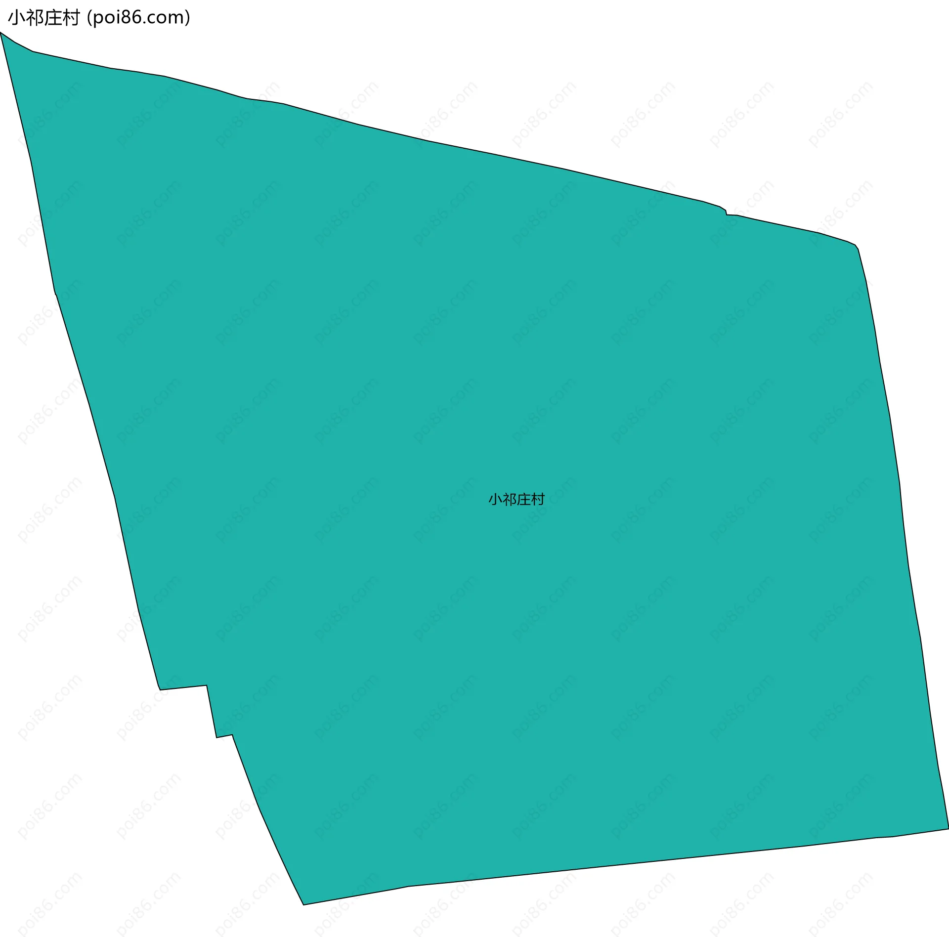 小祁庄村边界地图