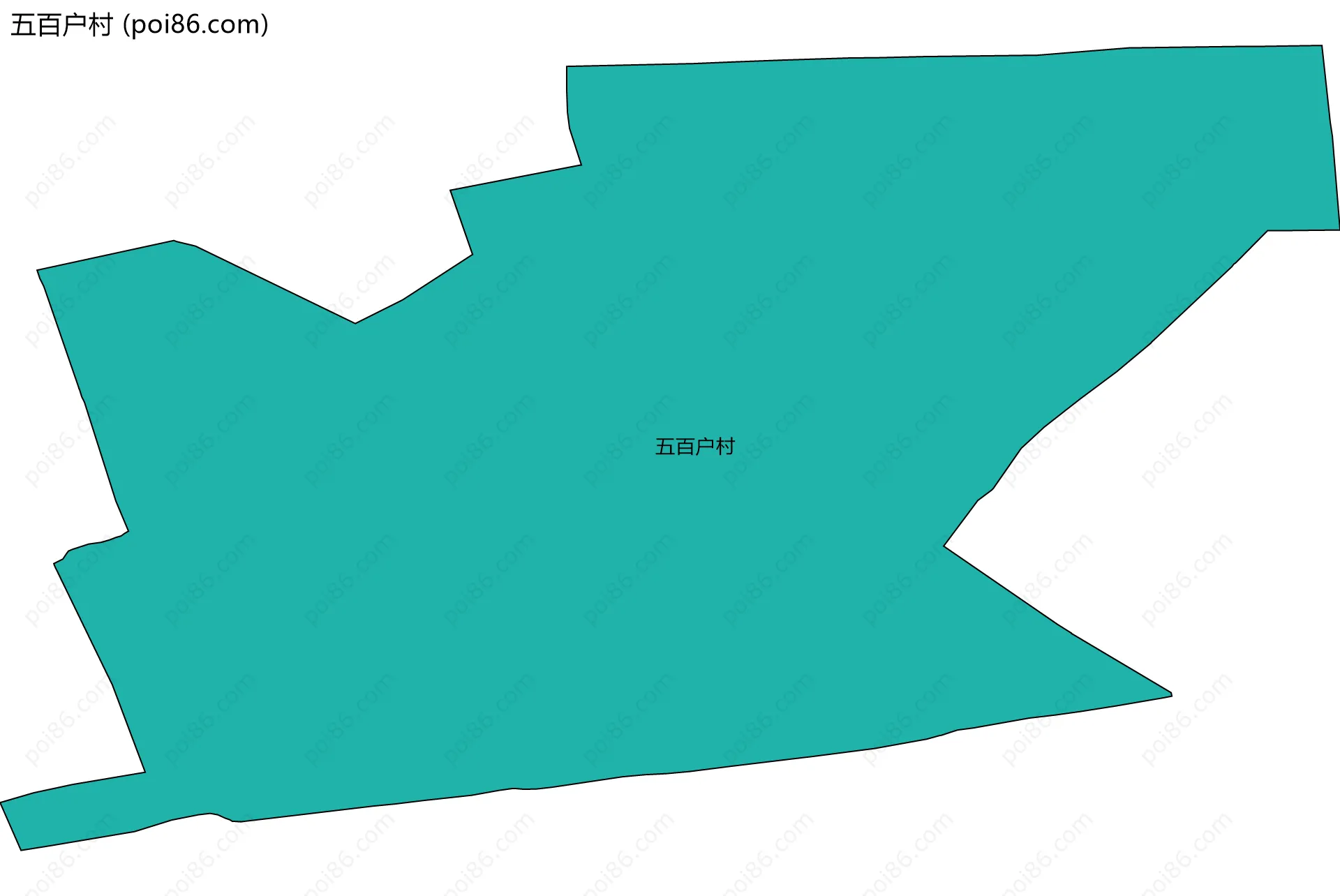 五百户村边界地图