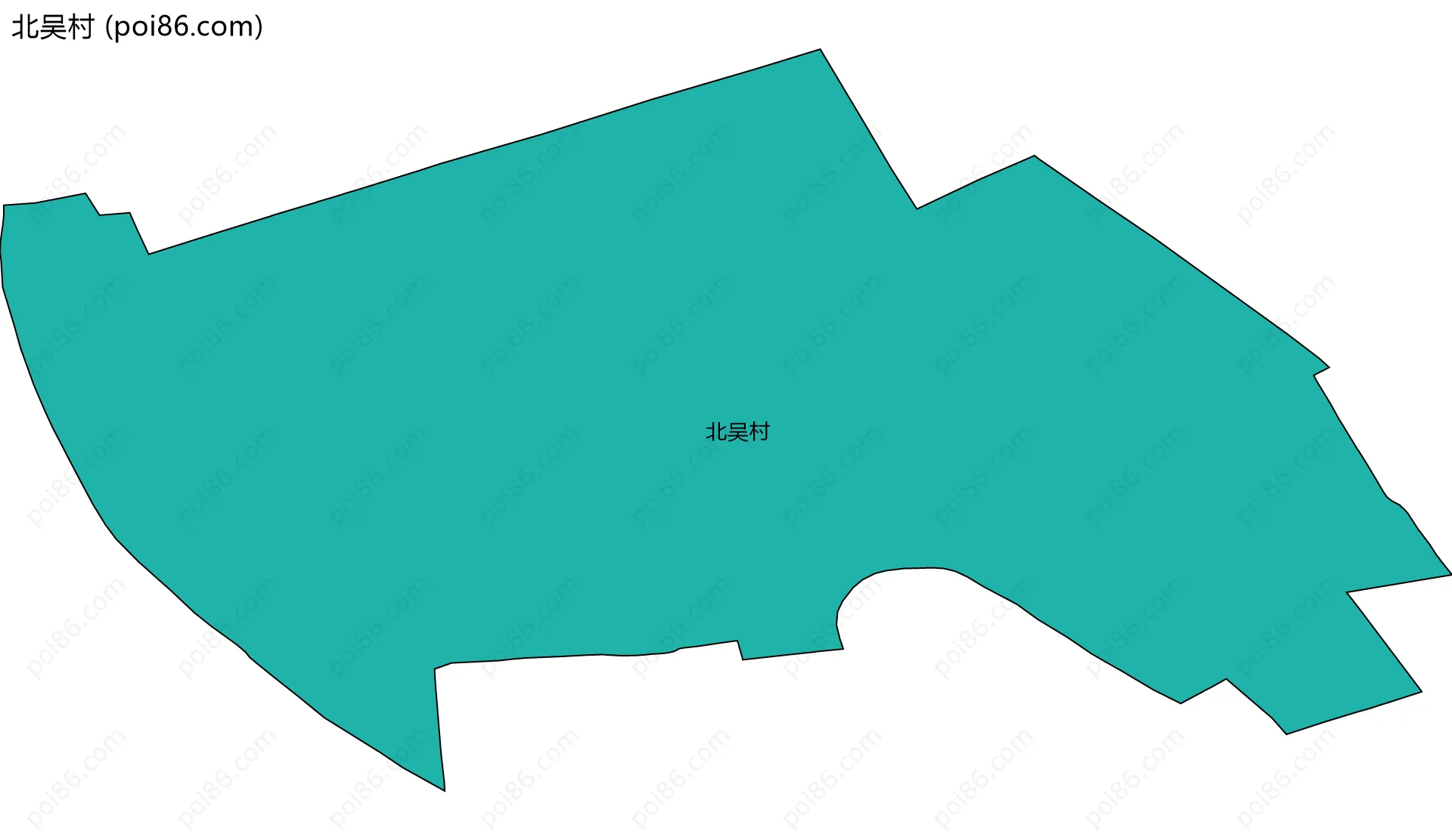 北吴村边界地图