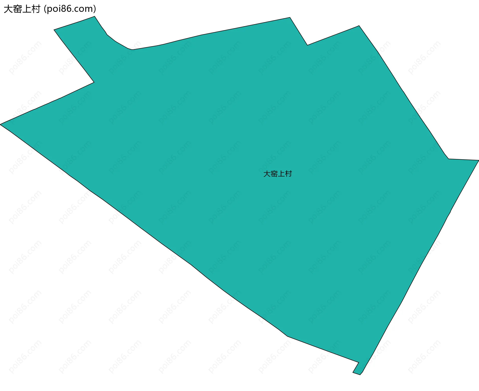 大窑上村边界地图