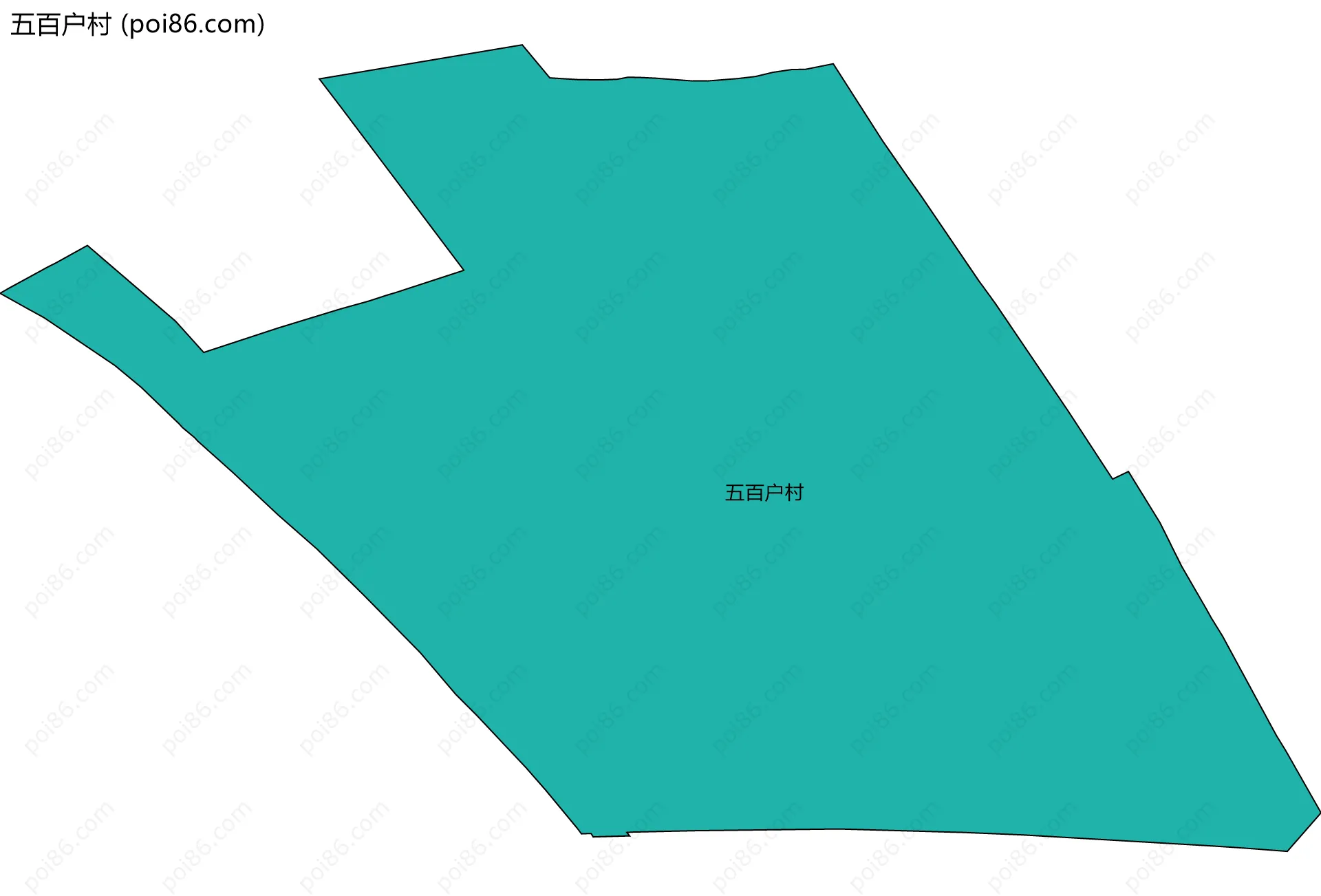 五百户村边界地图