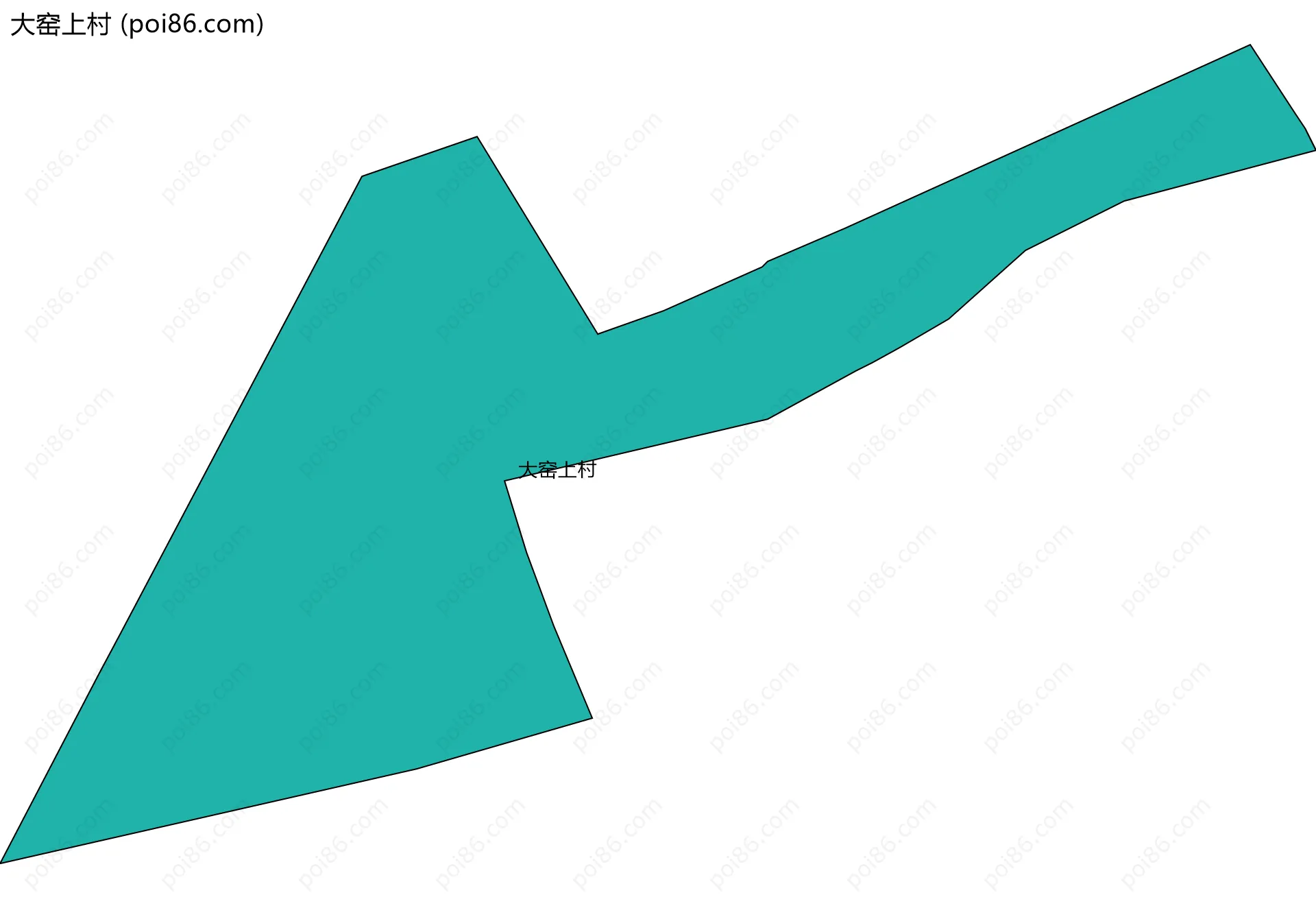 大窑上村边界地图