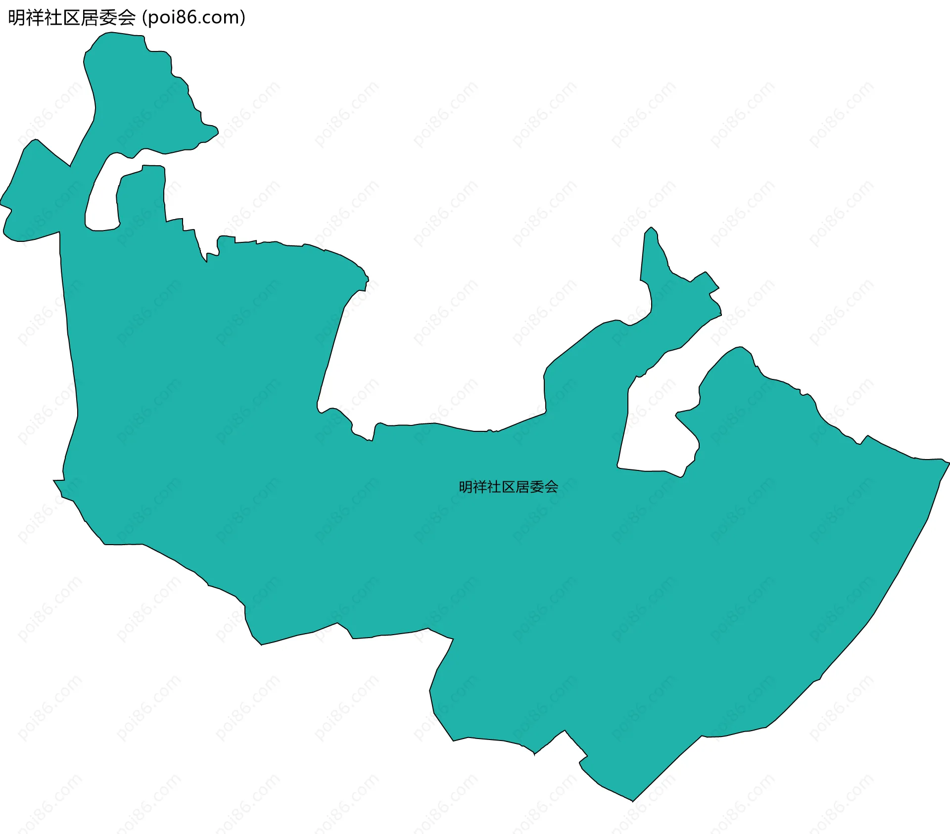 明祥社区居委会边界地图