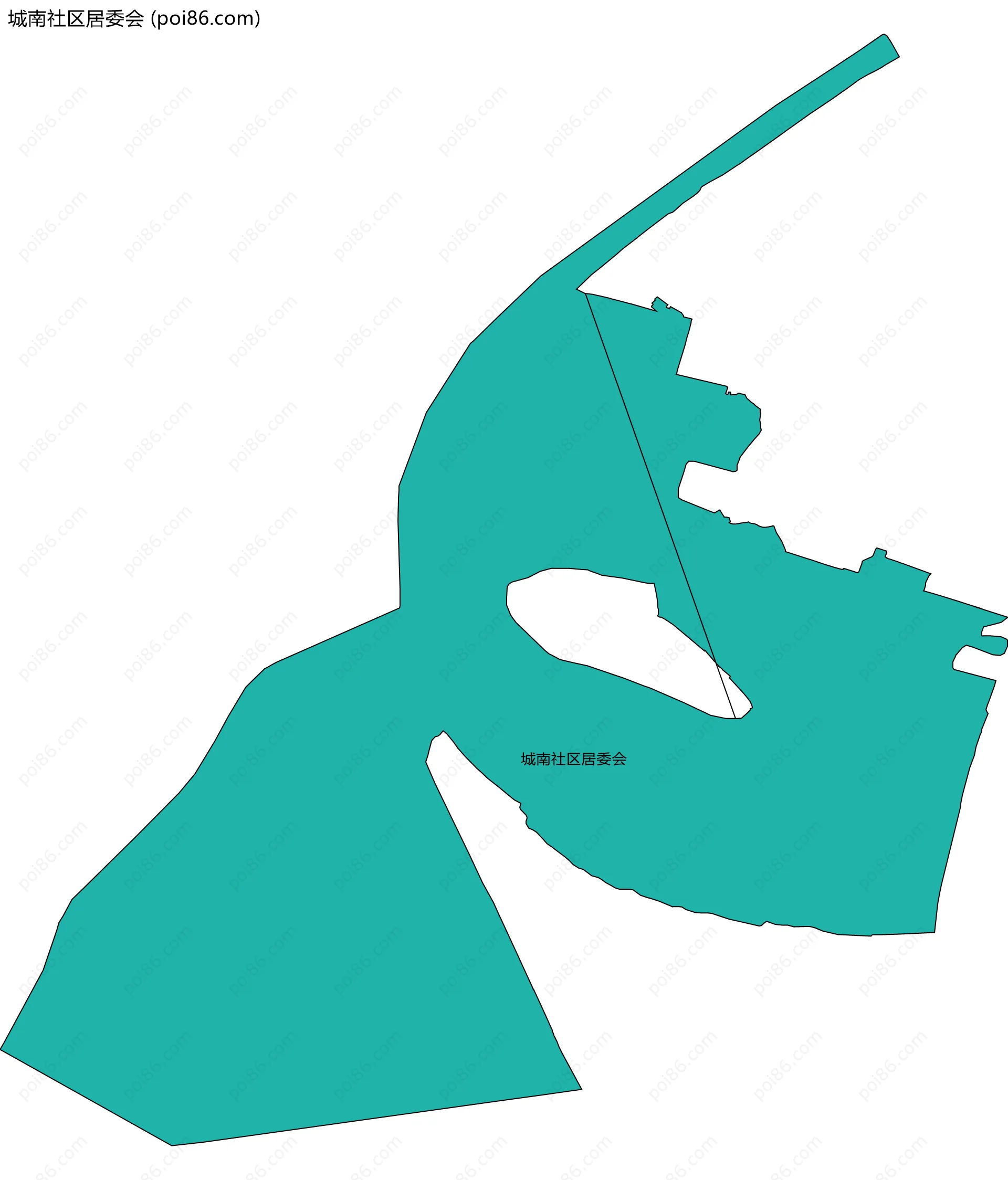 城南社区居委会边界地图
