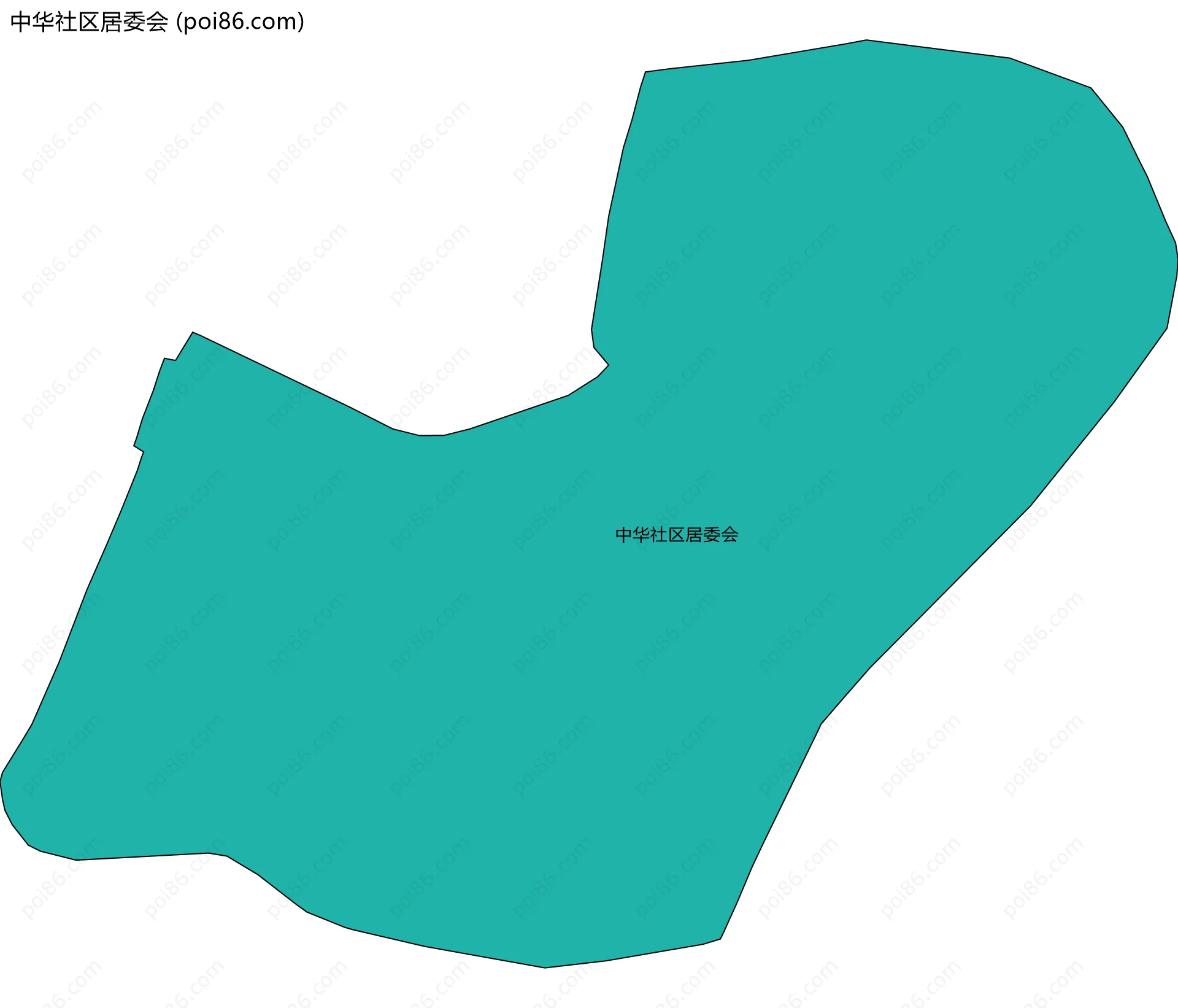 中华社区居委会边界地图