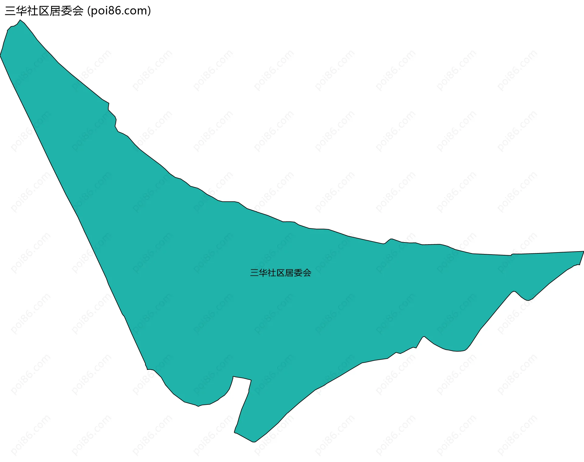三华社区居委会边界地图