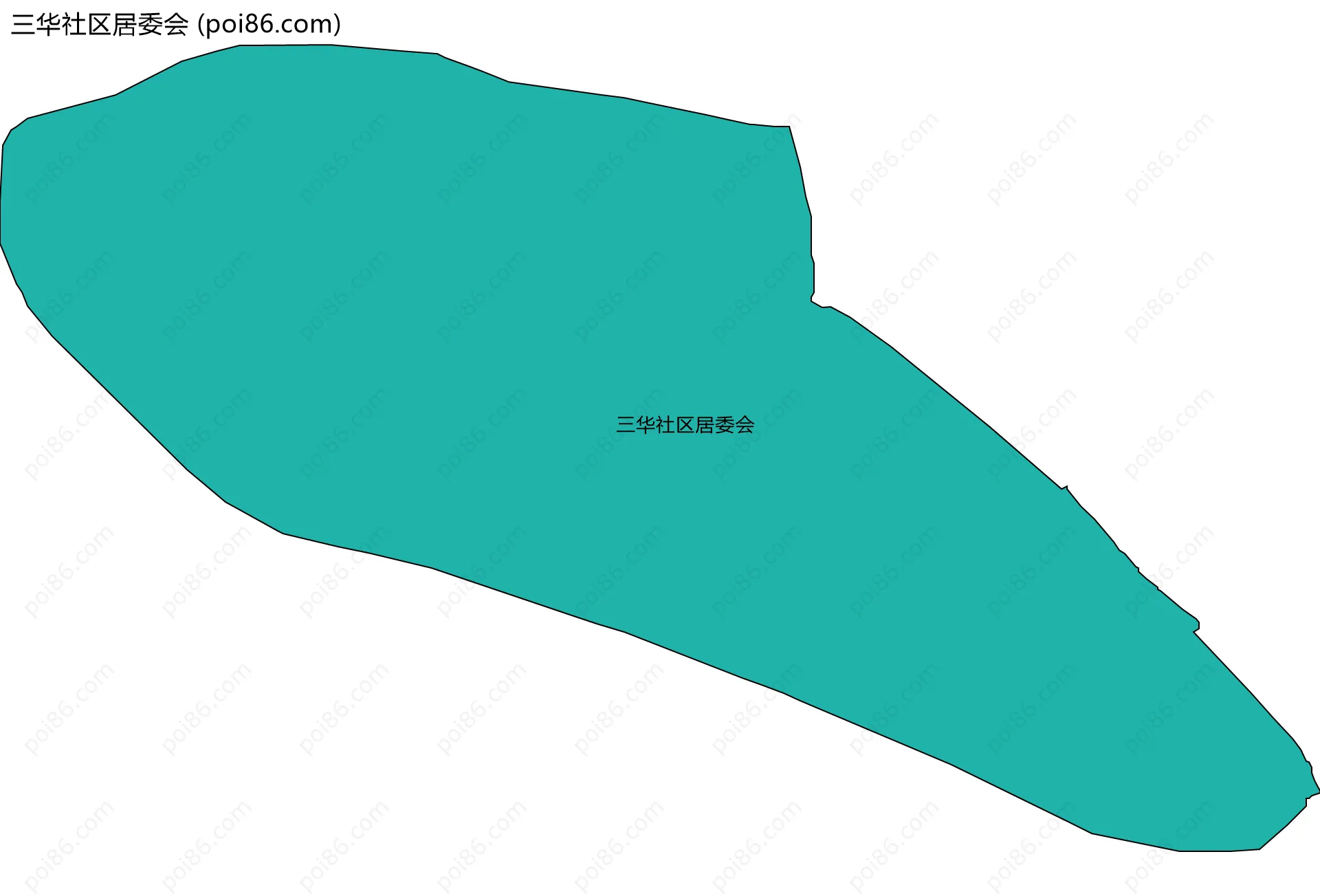 三华社区居委会边界地图