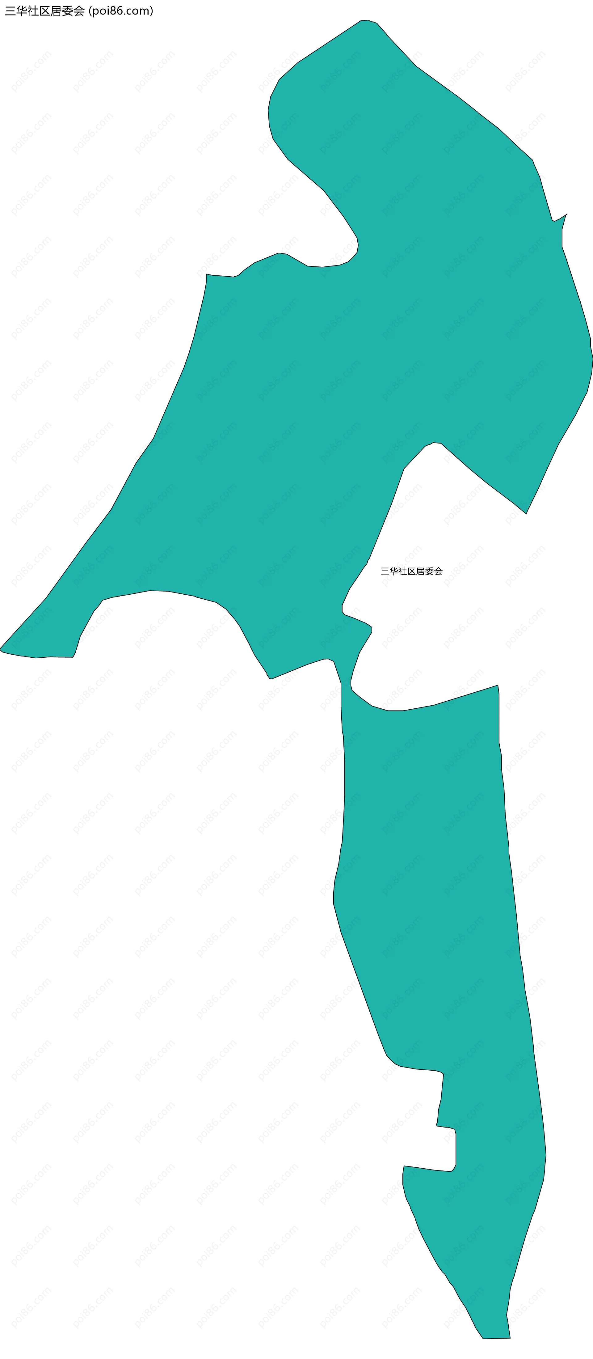 三华社区居委会边界地图