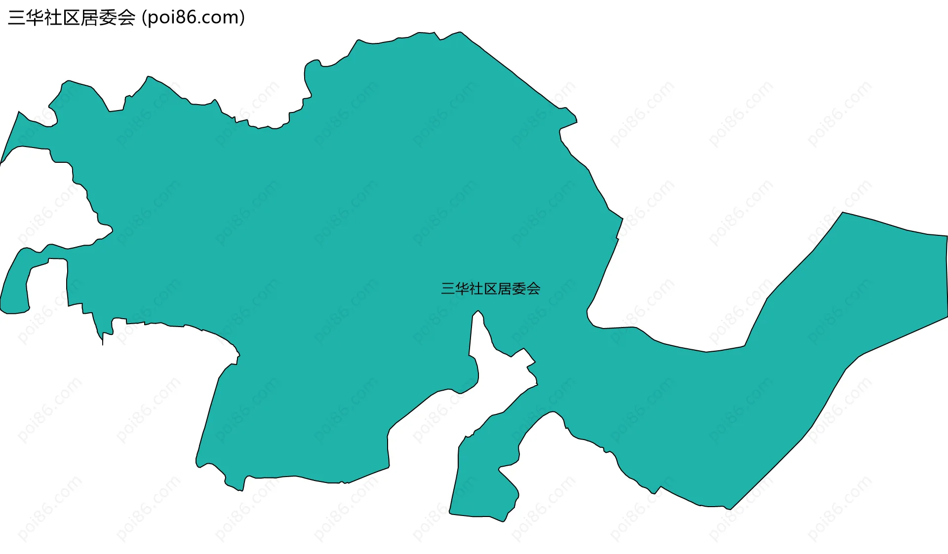 三华社区居委会边界地图