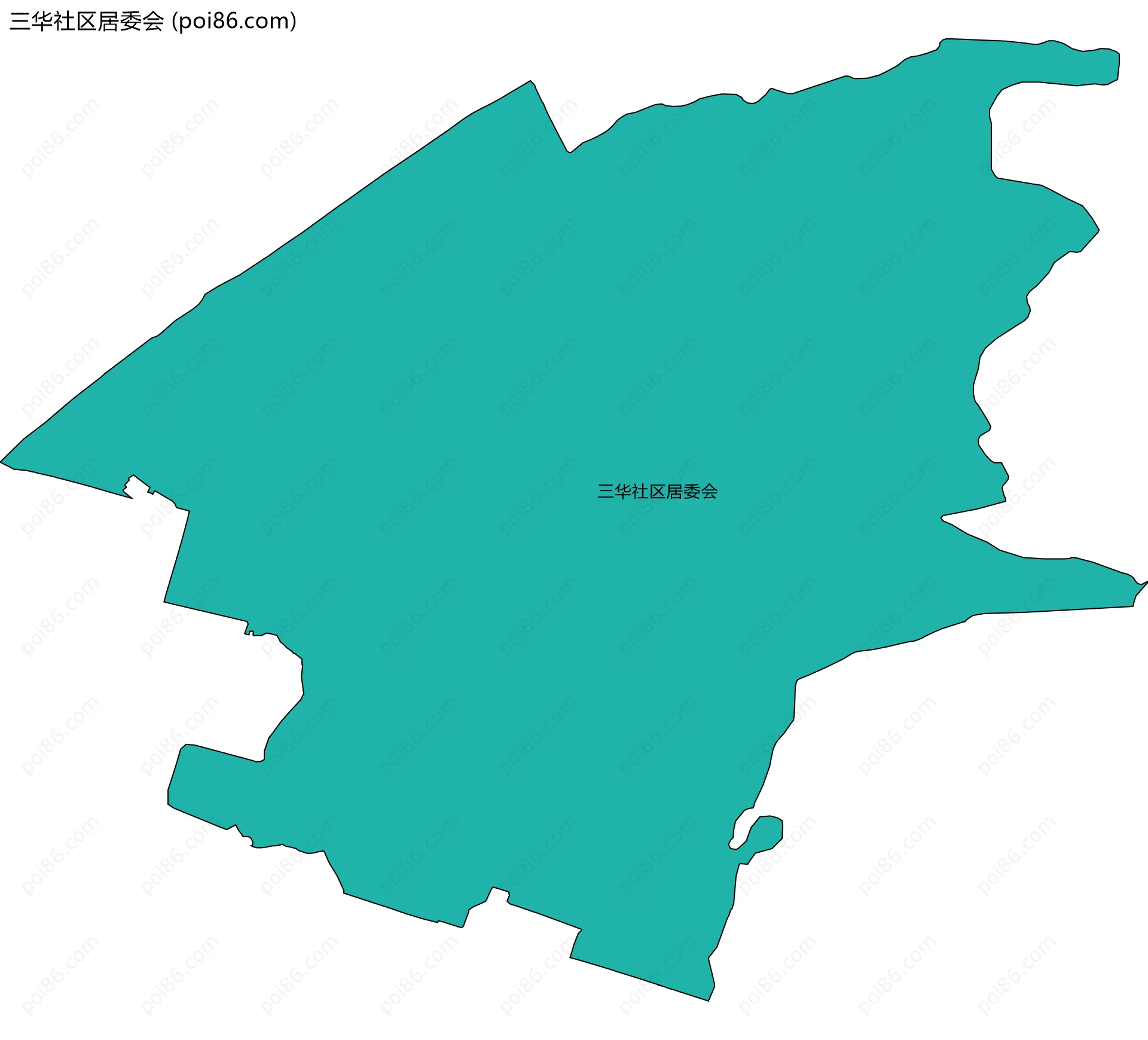 三华社区居委会边界地图