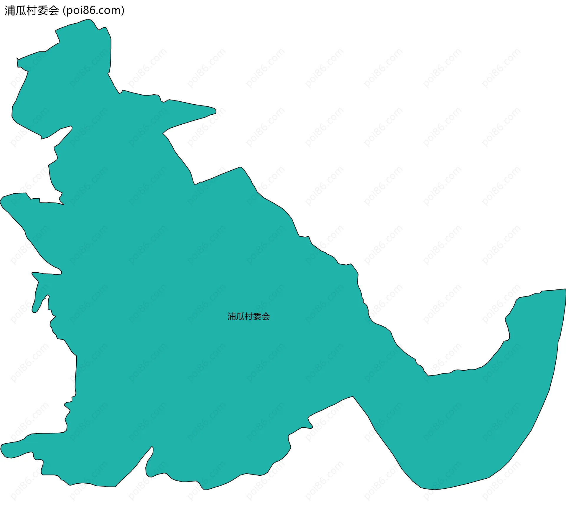 浦瓜村委会边界地图