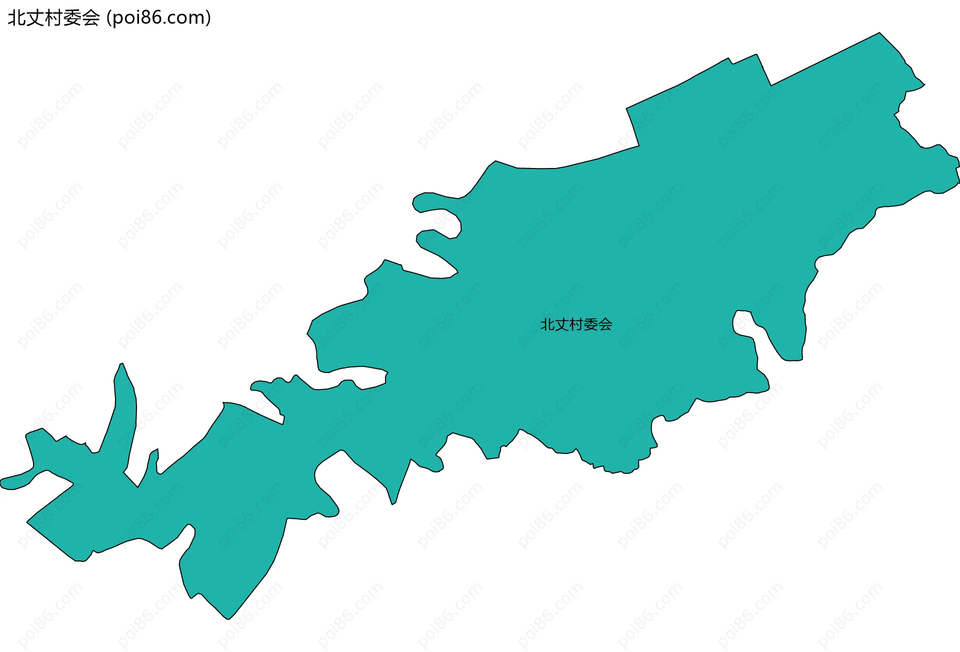 北丈村委会边界地图