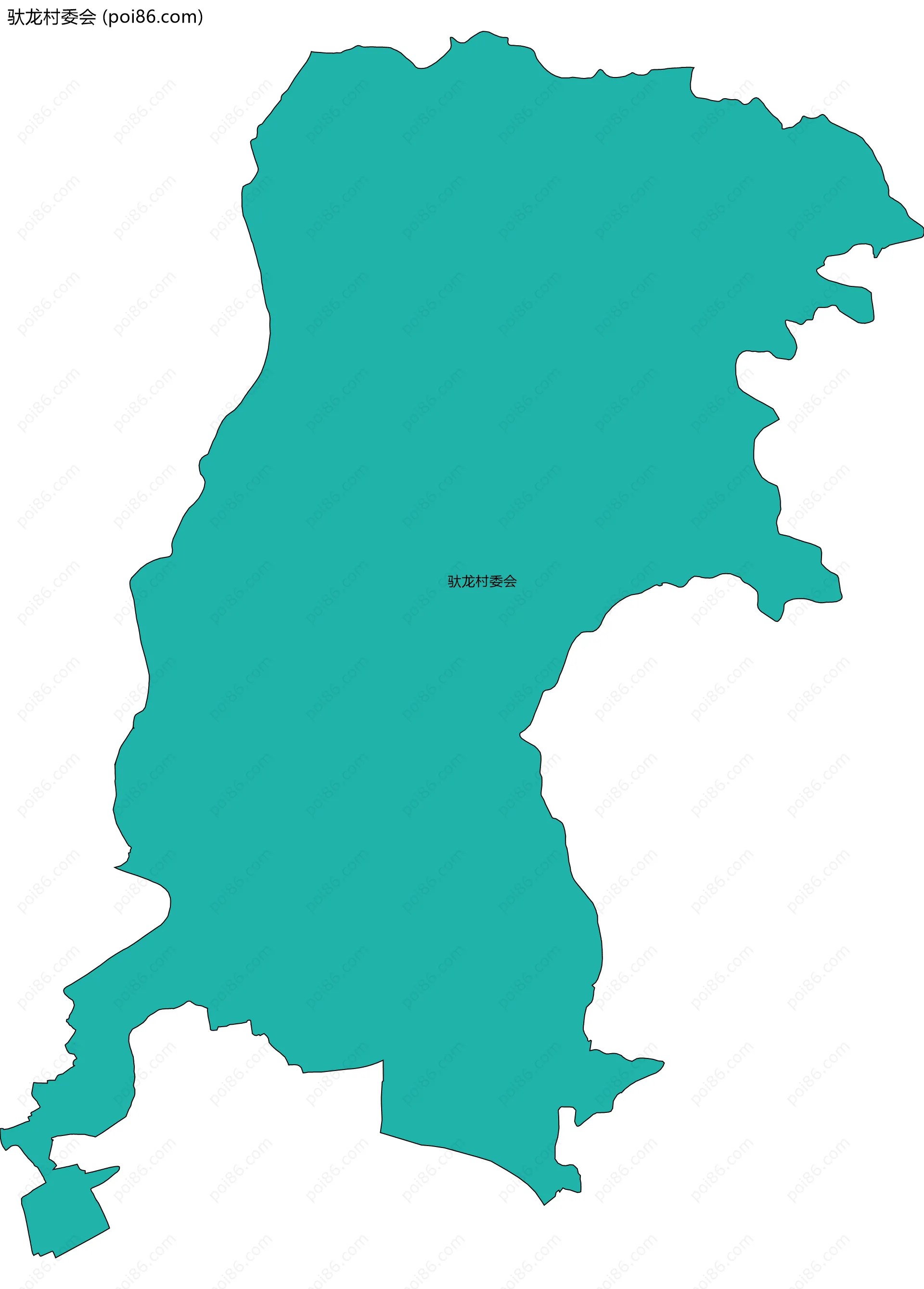 驮龙村委会边界地图