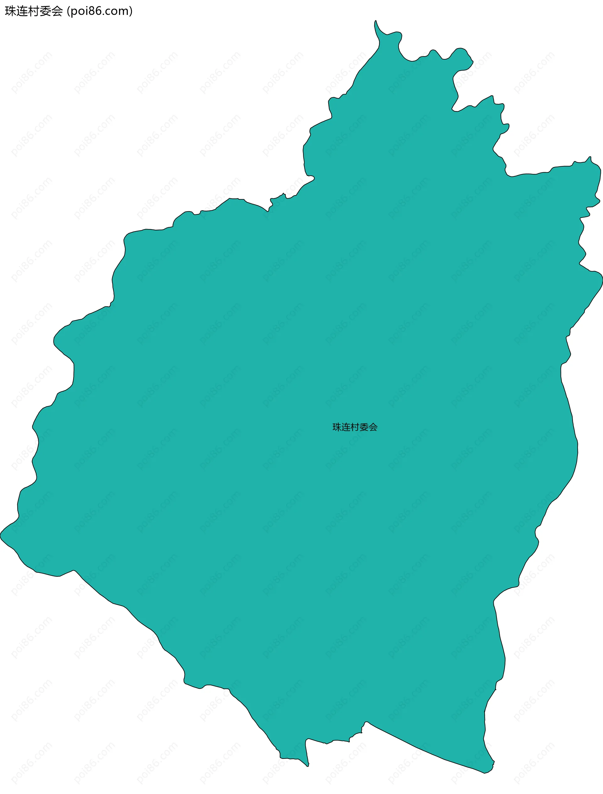 珠连村委会边界地图